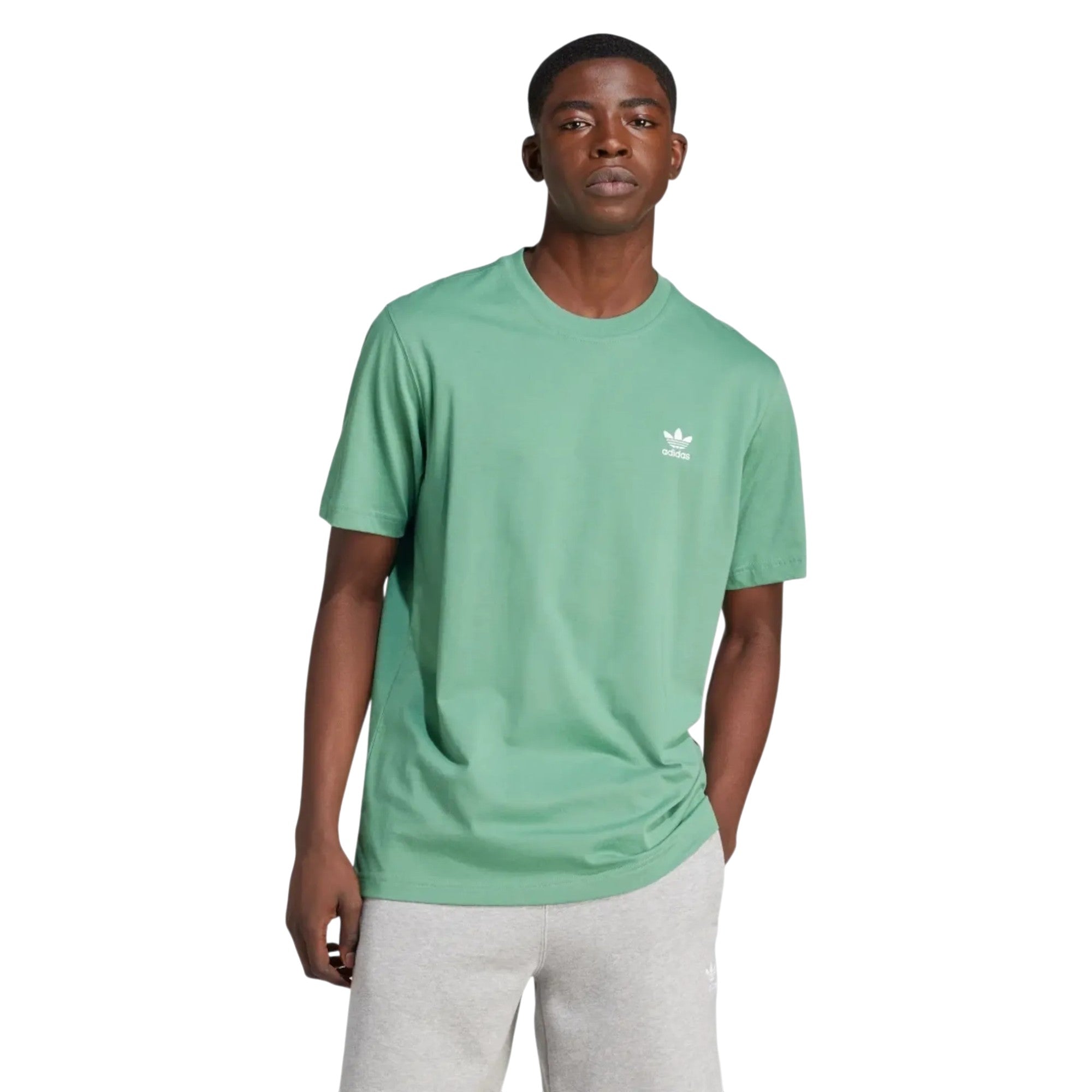 adidas Originals Men's Trefoil Essentials T-Shirt - Preloved Green