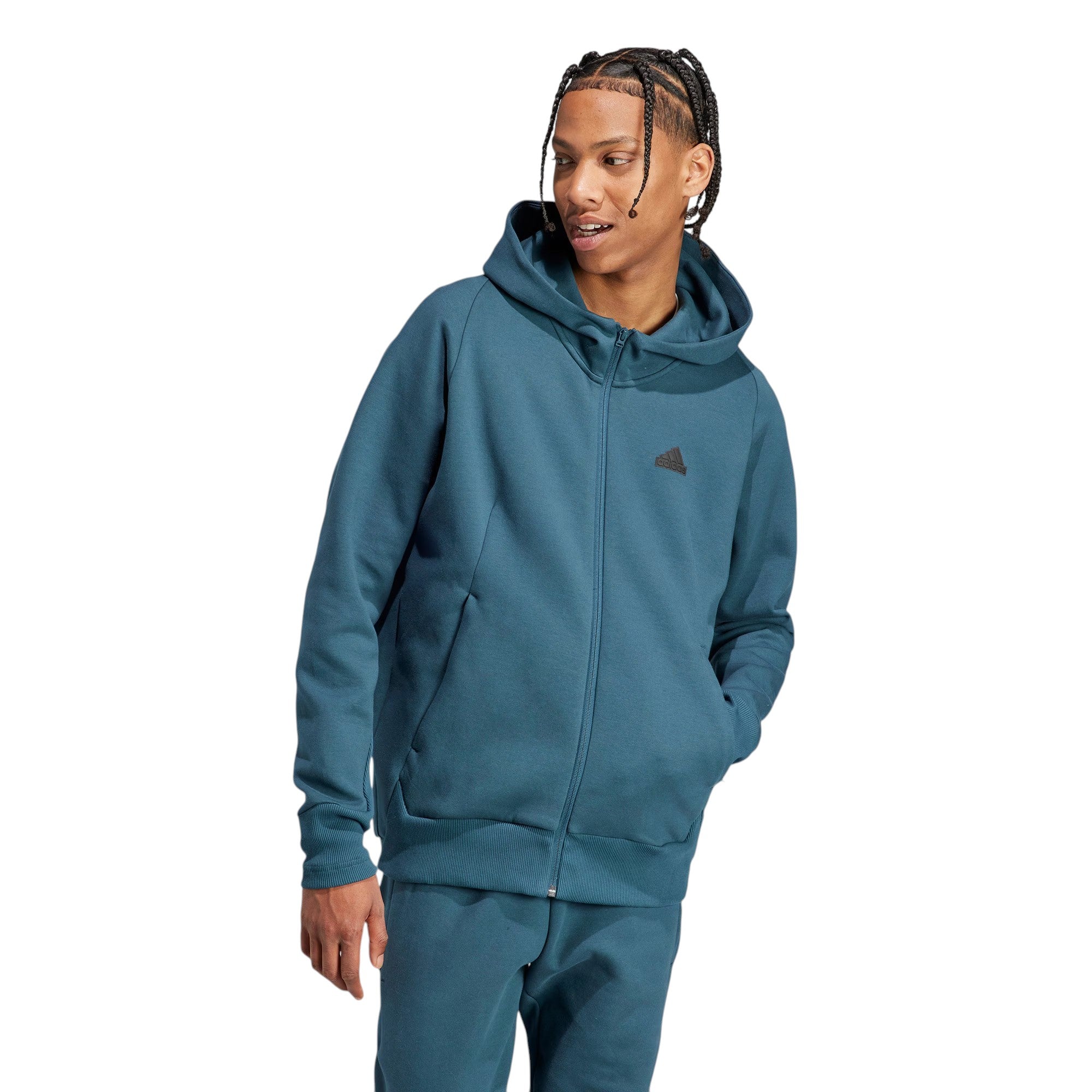 adidas Z.N.E. Premium Full-Zip Hooded Track Jacket - Arctic Night