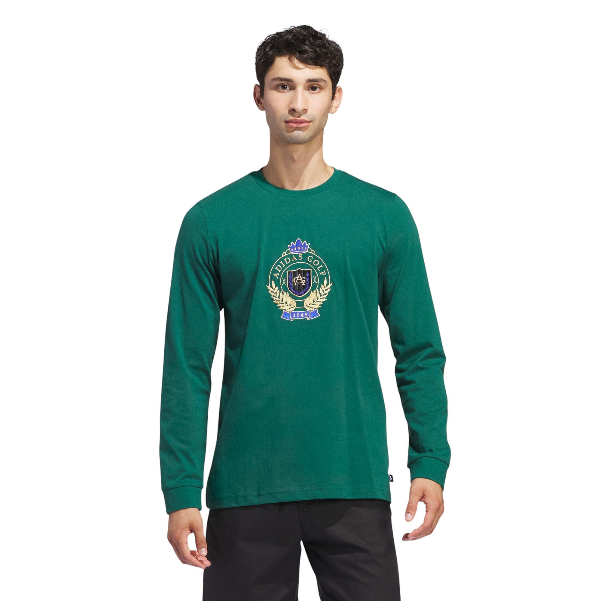 adidas Go-To Crest Graphic Long Sleeve Tee - Collegiate Green