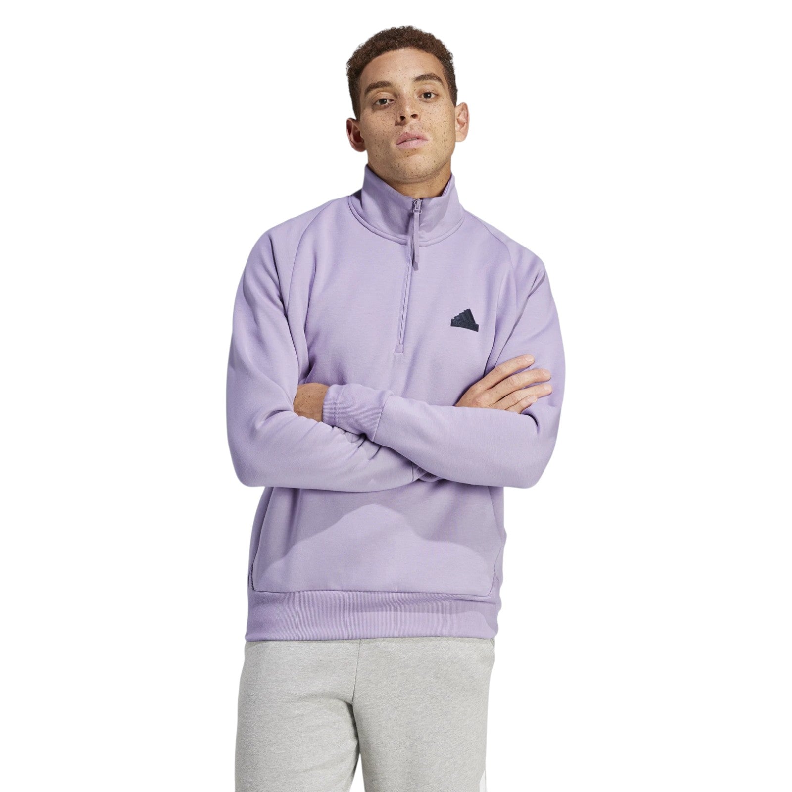 adidas Men's Z.N.E. Half-Zip Sweatshirt - Purple