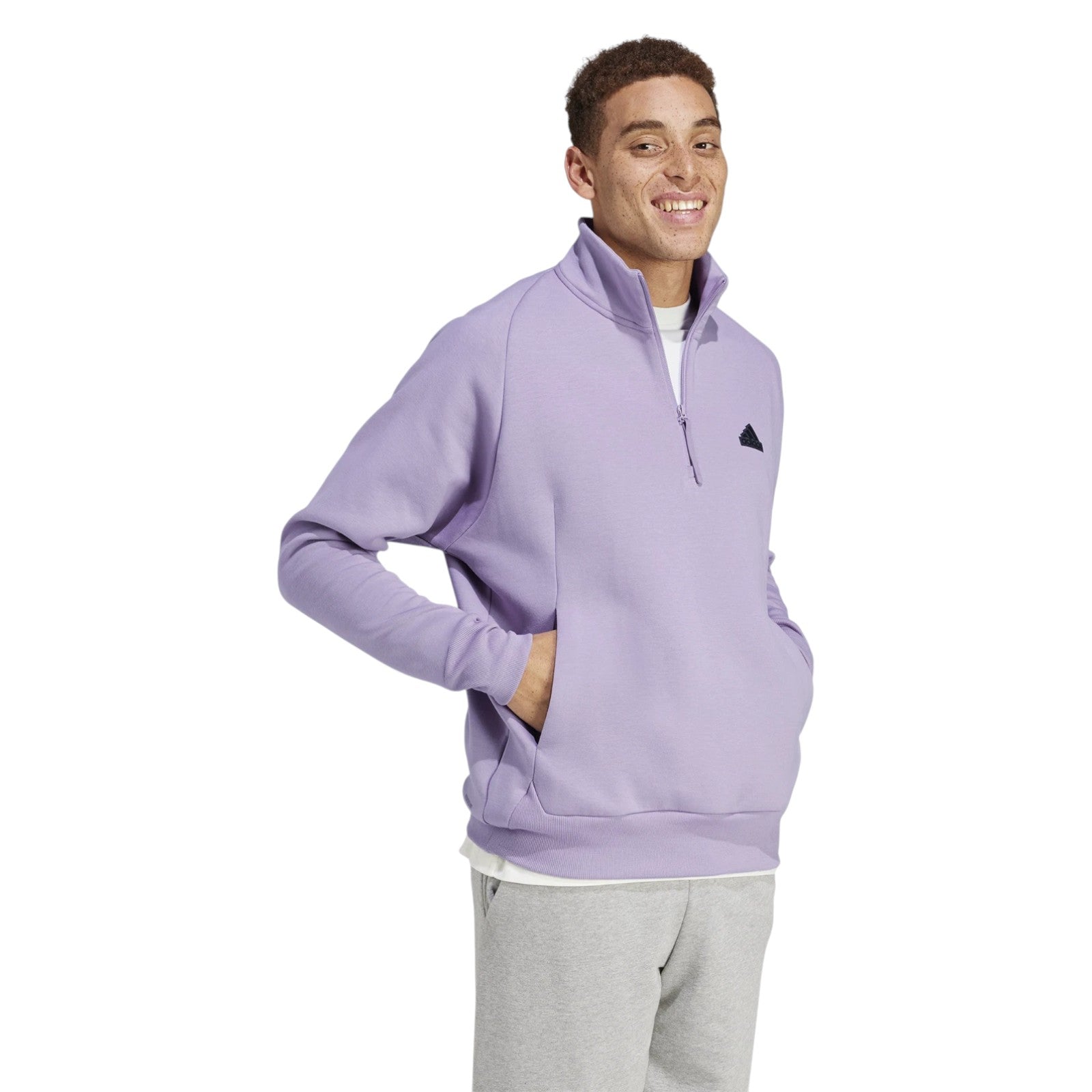 adidas Men's Z.N.E. Half-Zip Sweatshirt - Purple