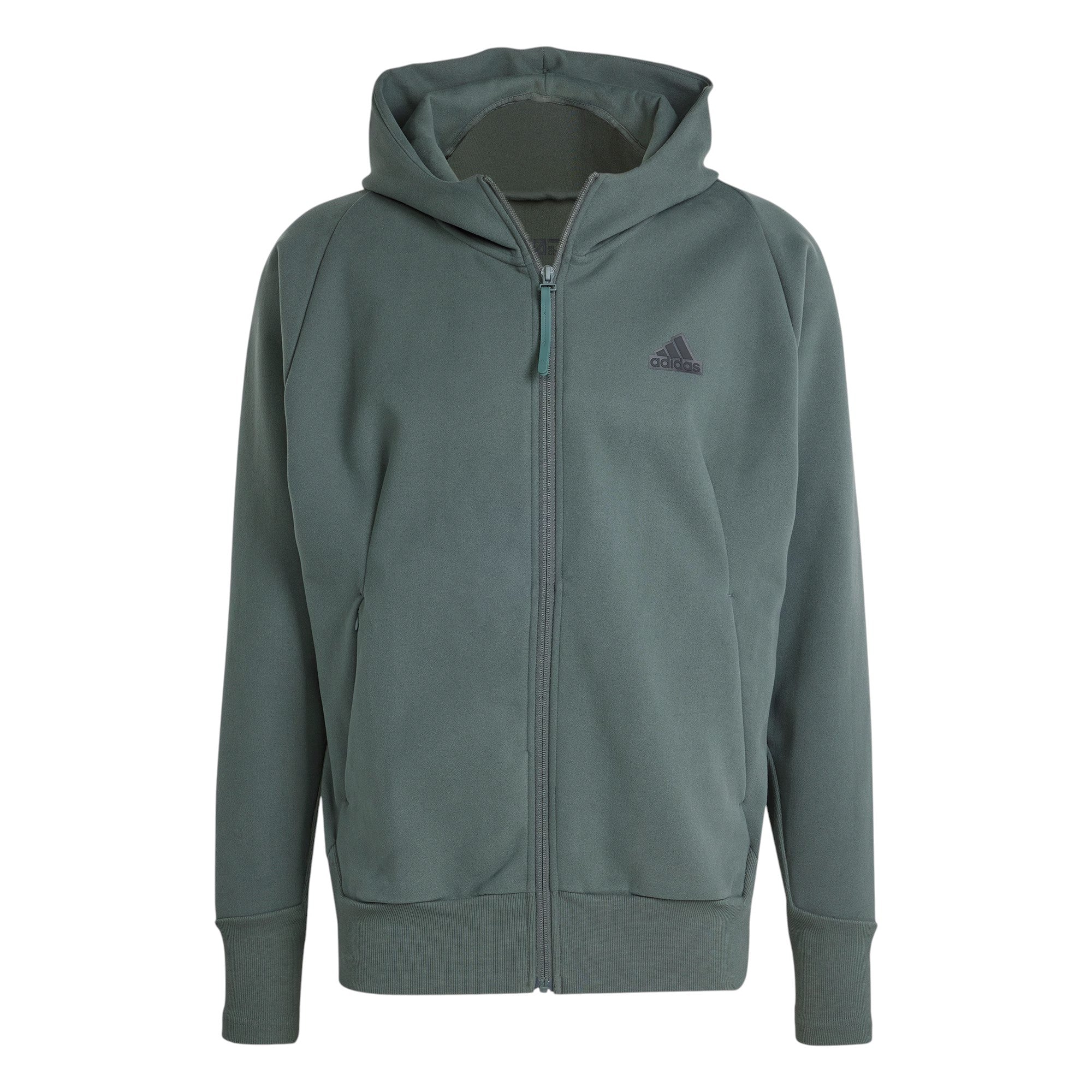 adidas ZNE Winterized Full-Zip Hooded Track Jacket - Green