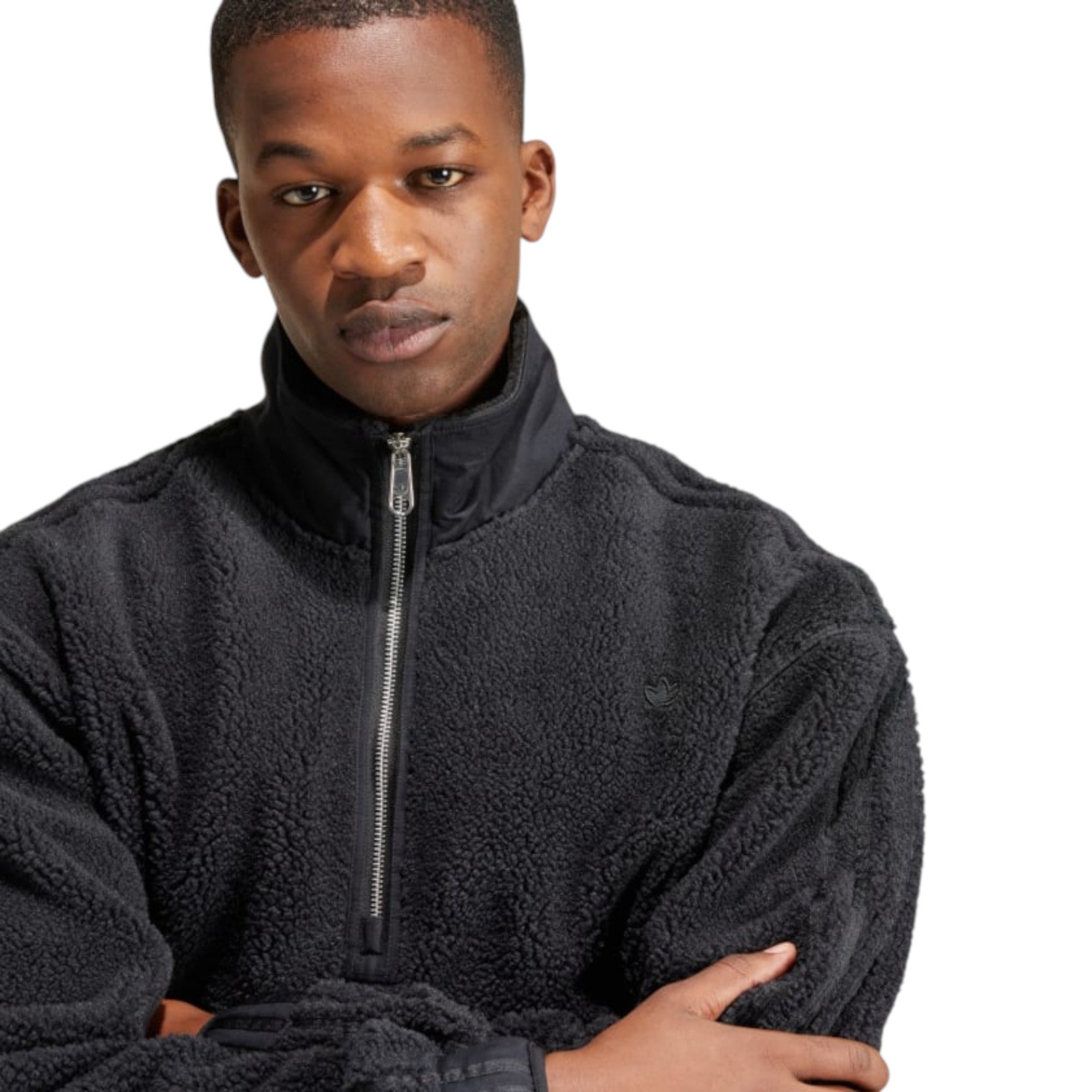 adidas Originals Men's Premium Essentials+ 1/2-Zip Sweatshirt - Black