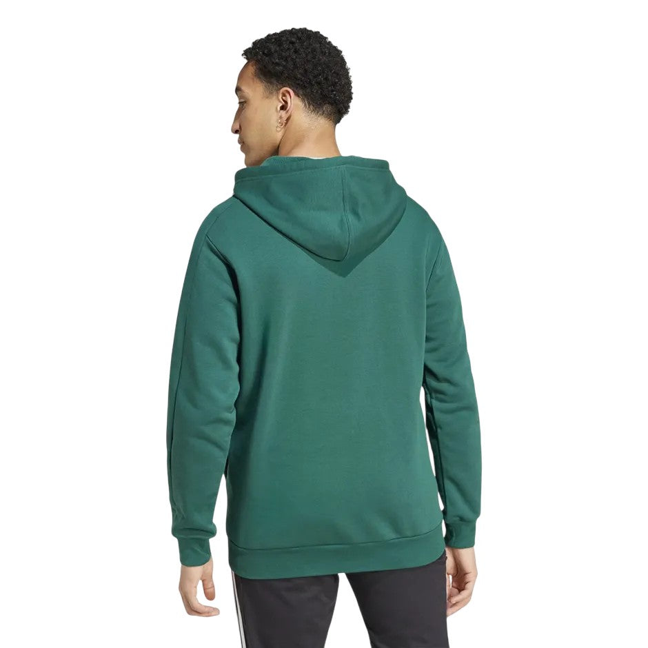 adidas Men's Essentials Fleece 3-Stripes Full-Zip Hoodie - Green
