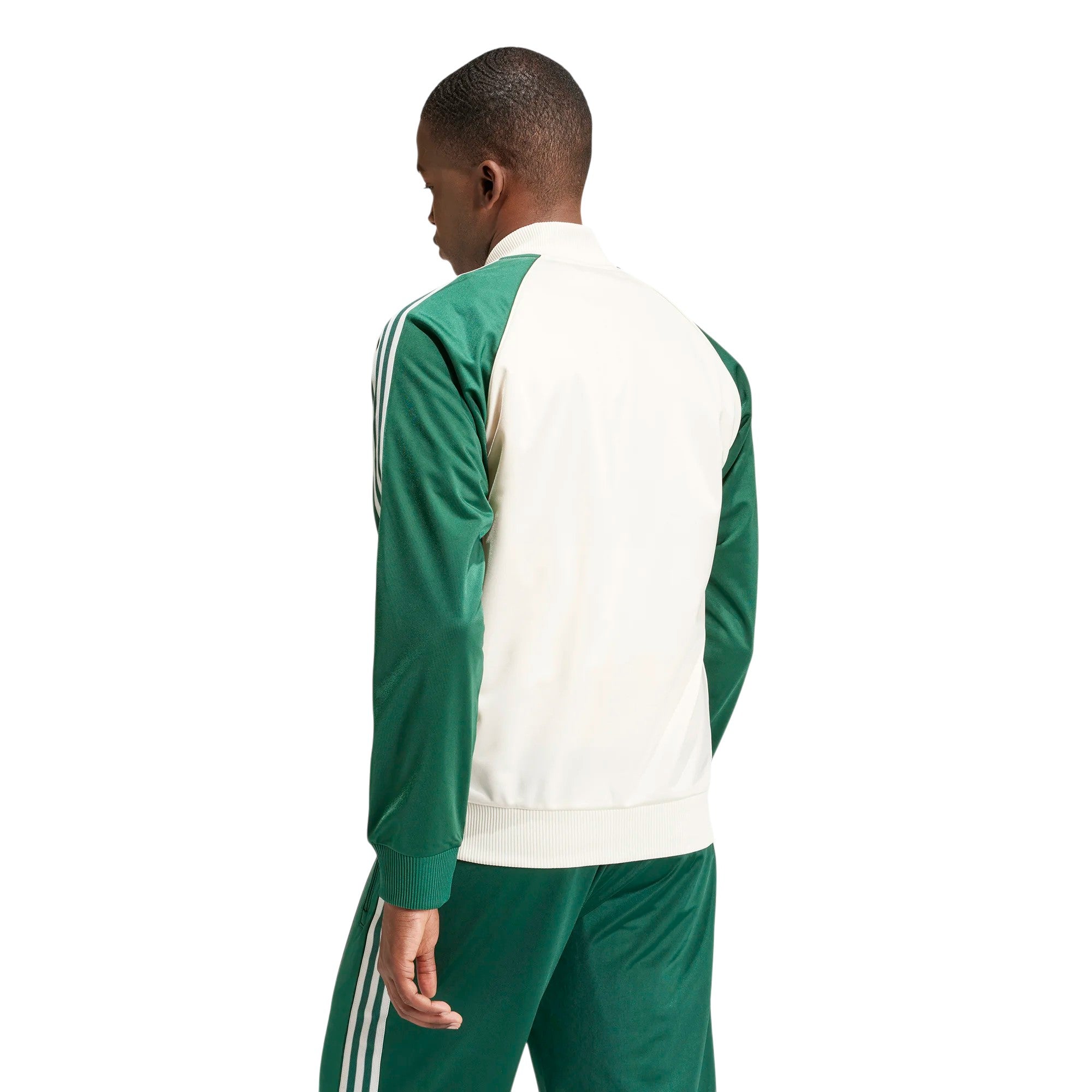adidas Originals Men's SST Superstar Track Top - Wonder White / Collegiate Green