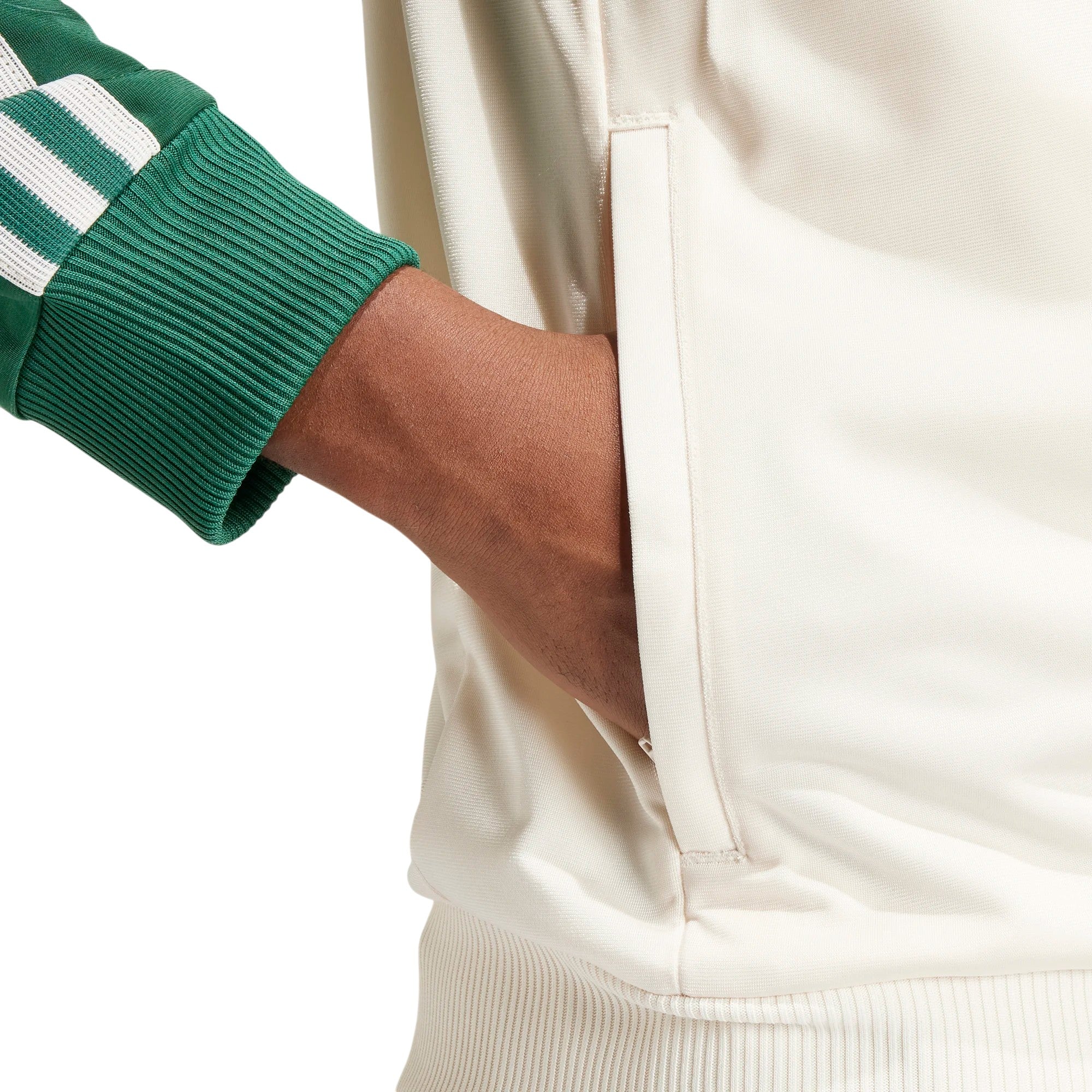 adidas Originals Men's SST Superstar Track Top - Wonder White / Collegiate Green