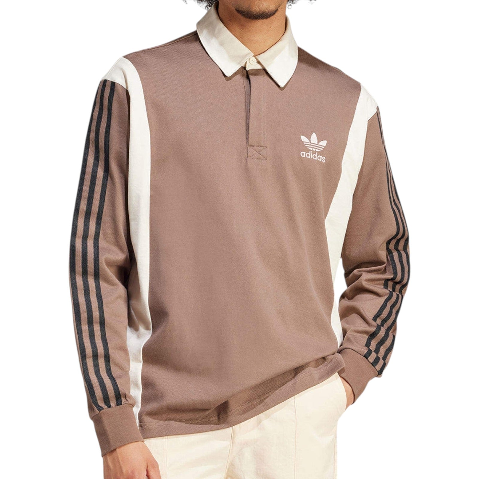 adidas Originals Men's Rugby Polo Shirt - Brown
