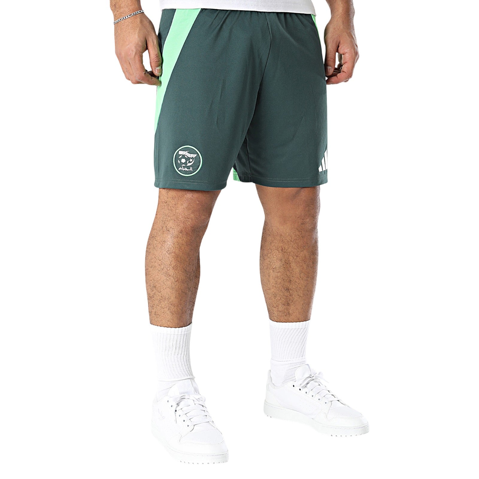 adidas Algeria FAF Mens Football Away AEROREADY Shorts - Mineral Green