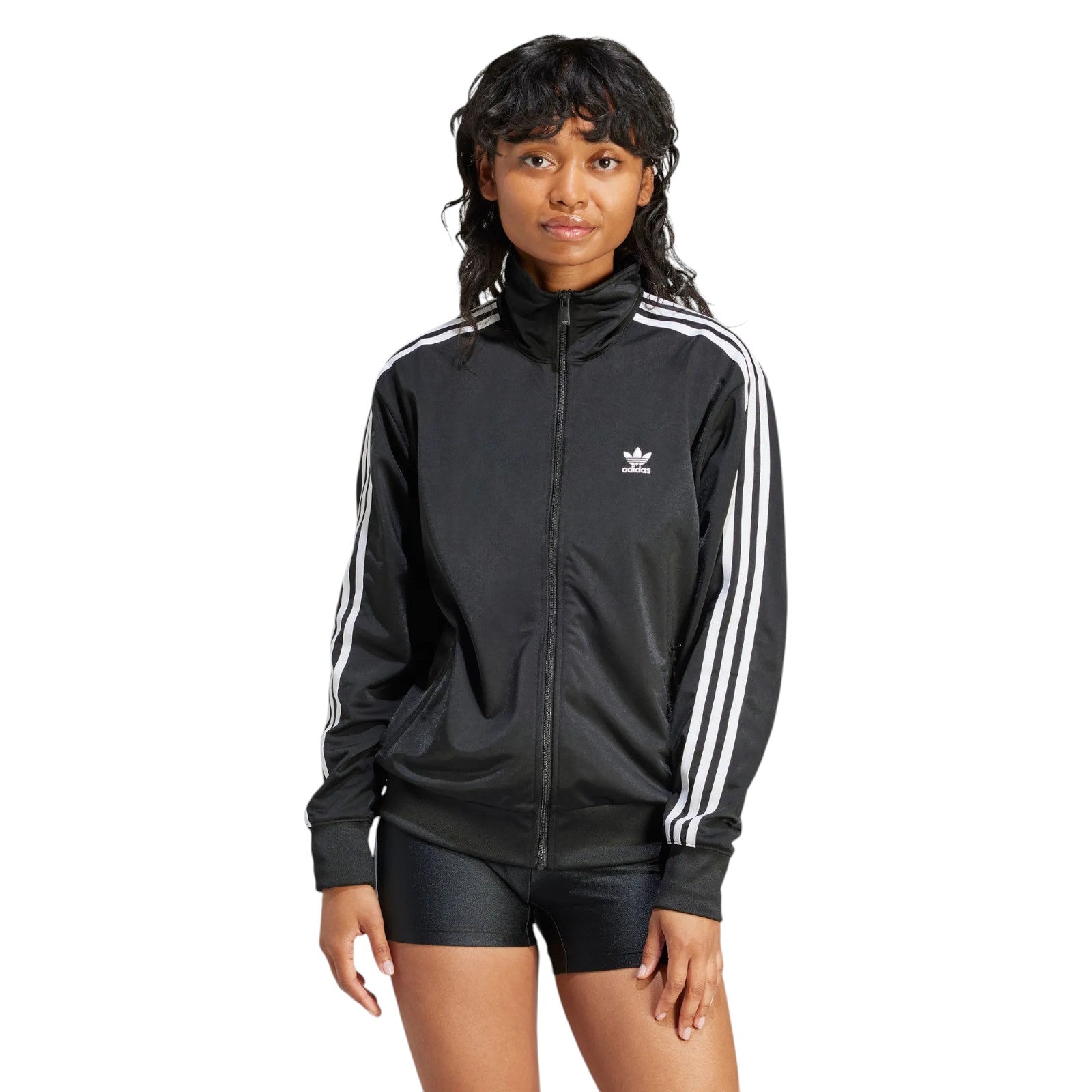 adidas Originals Women's Adicolor Loose Firebird Track Top - Black