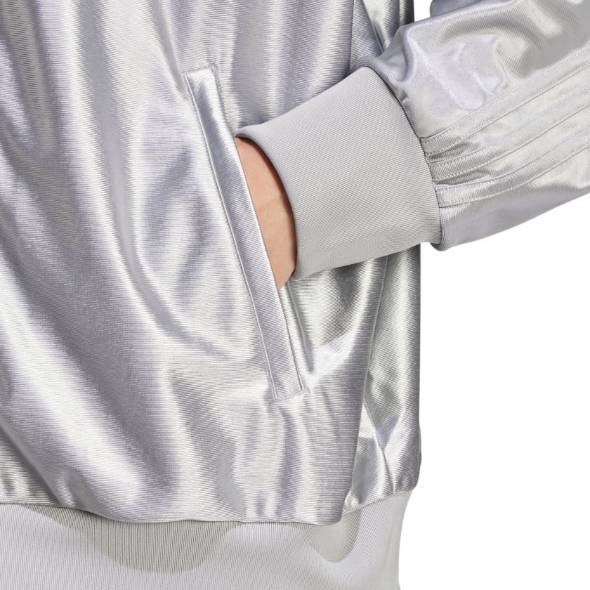 adidas Originals Oversized Firebird Track Top - Silver Light Onix