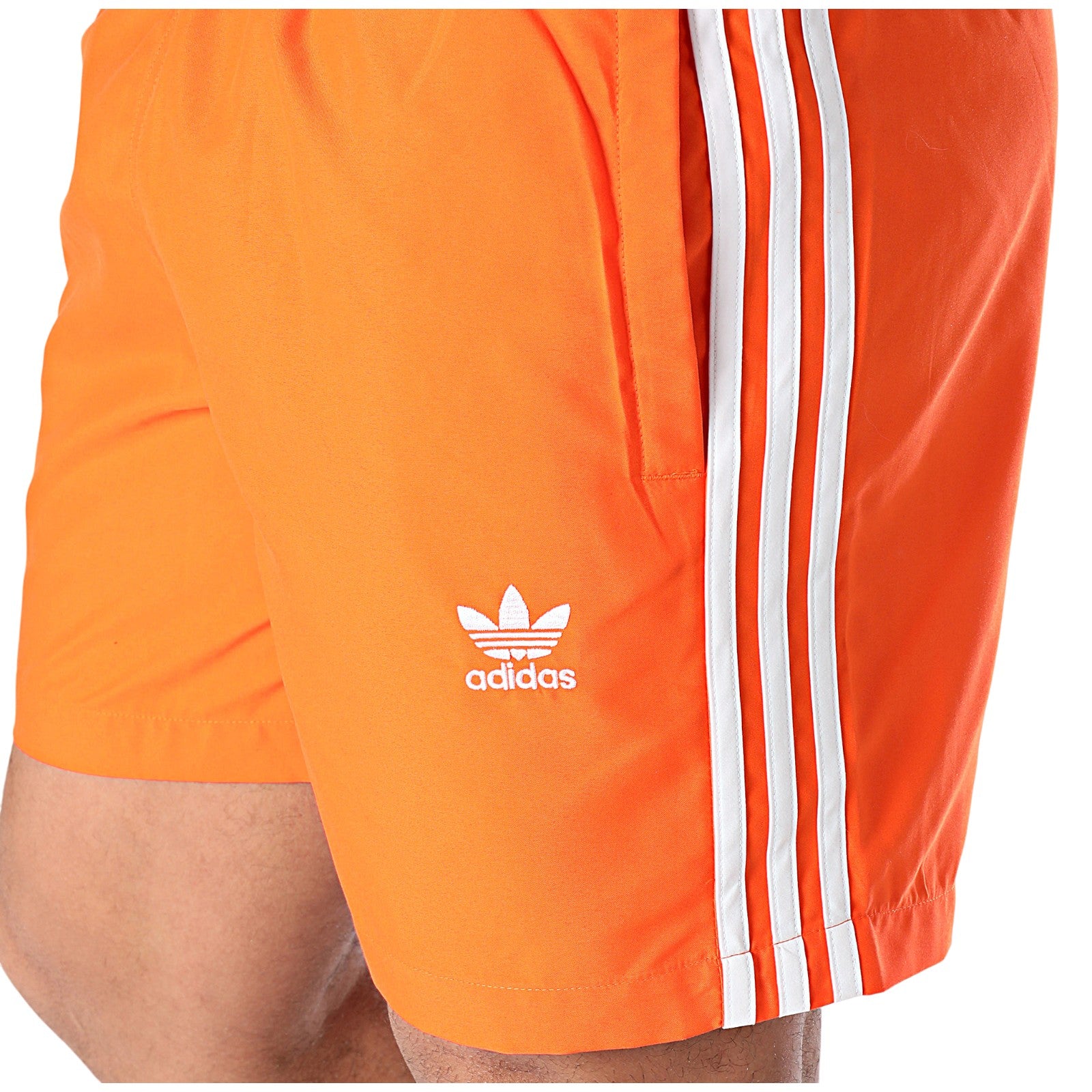 adidas Originals 3-Stripes Swim Shorts - Orange