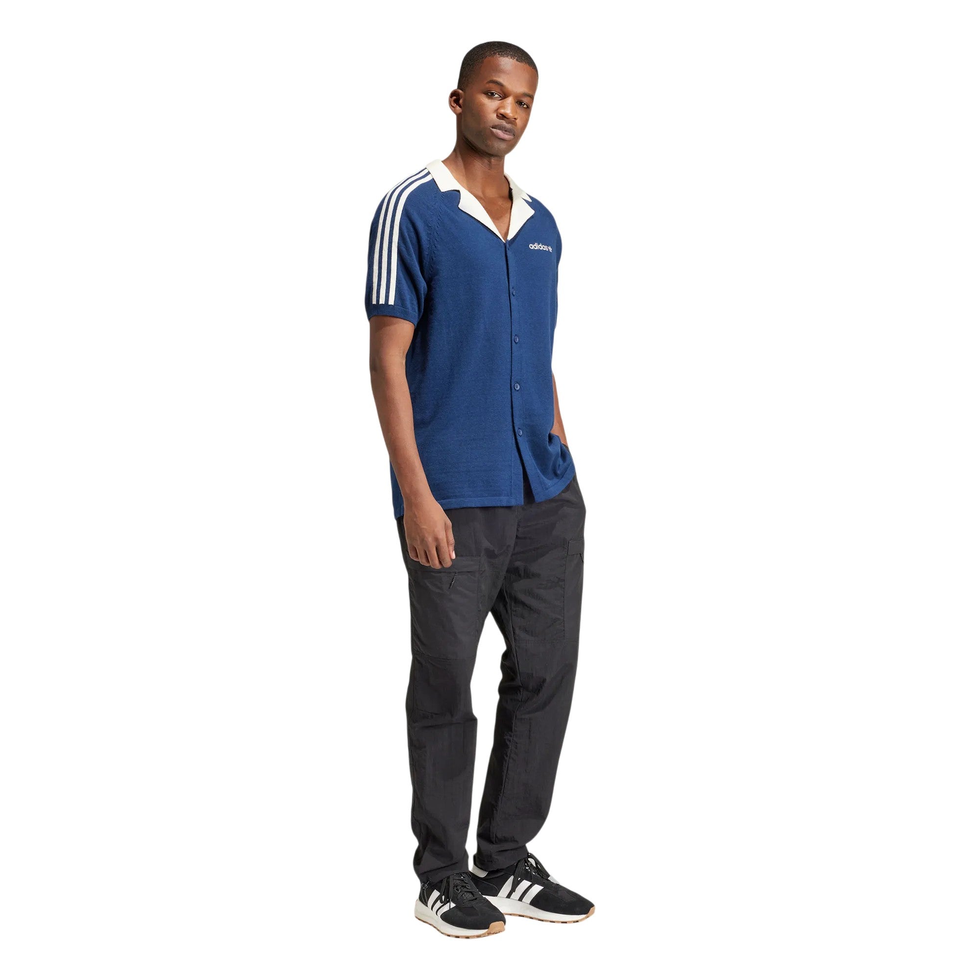 adidas Originals Men's Premium Knitted T-Shirt - Night Indigo