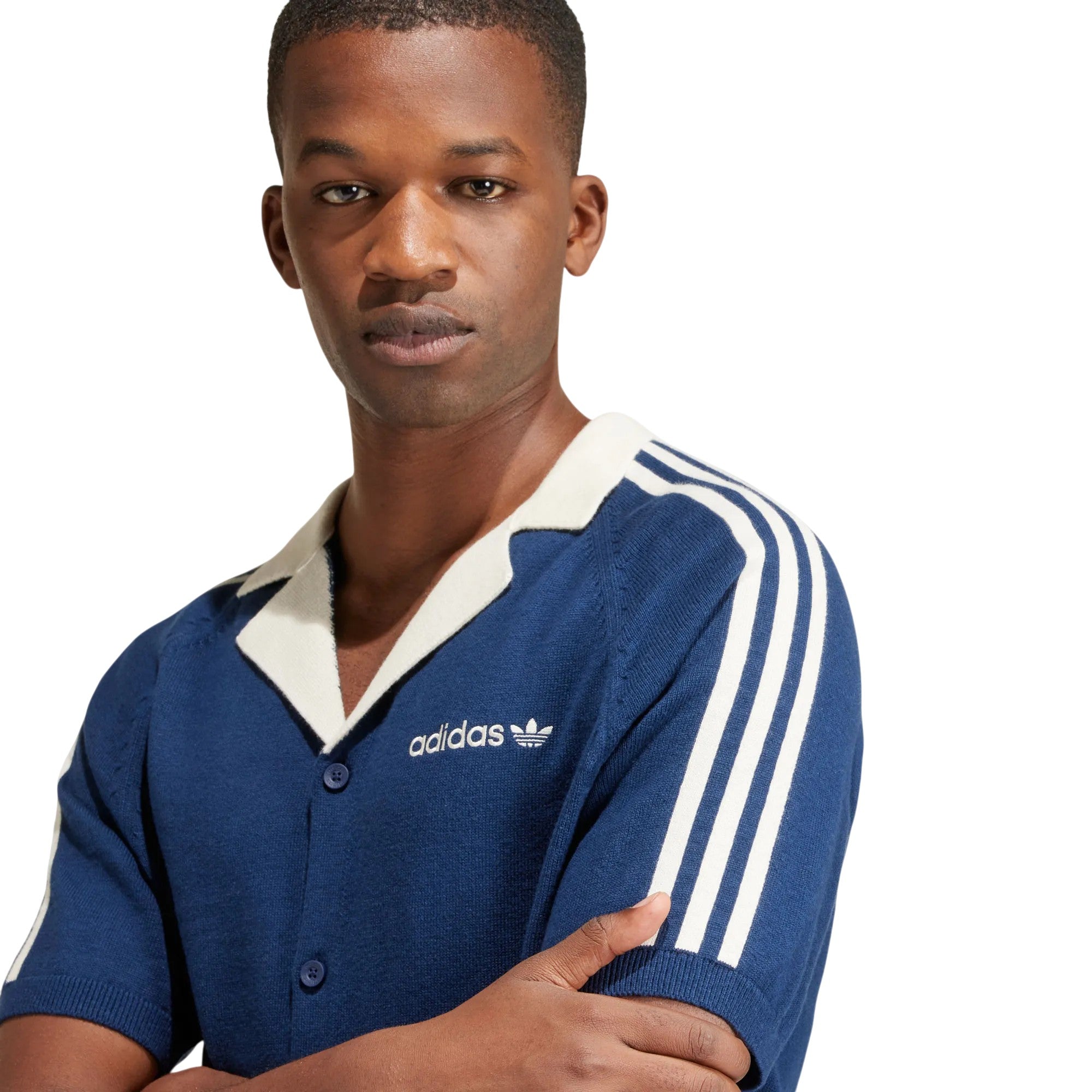 adidas Originals Men's Premium Knitted T-Shirt - Night Indigo