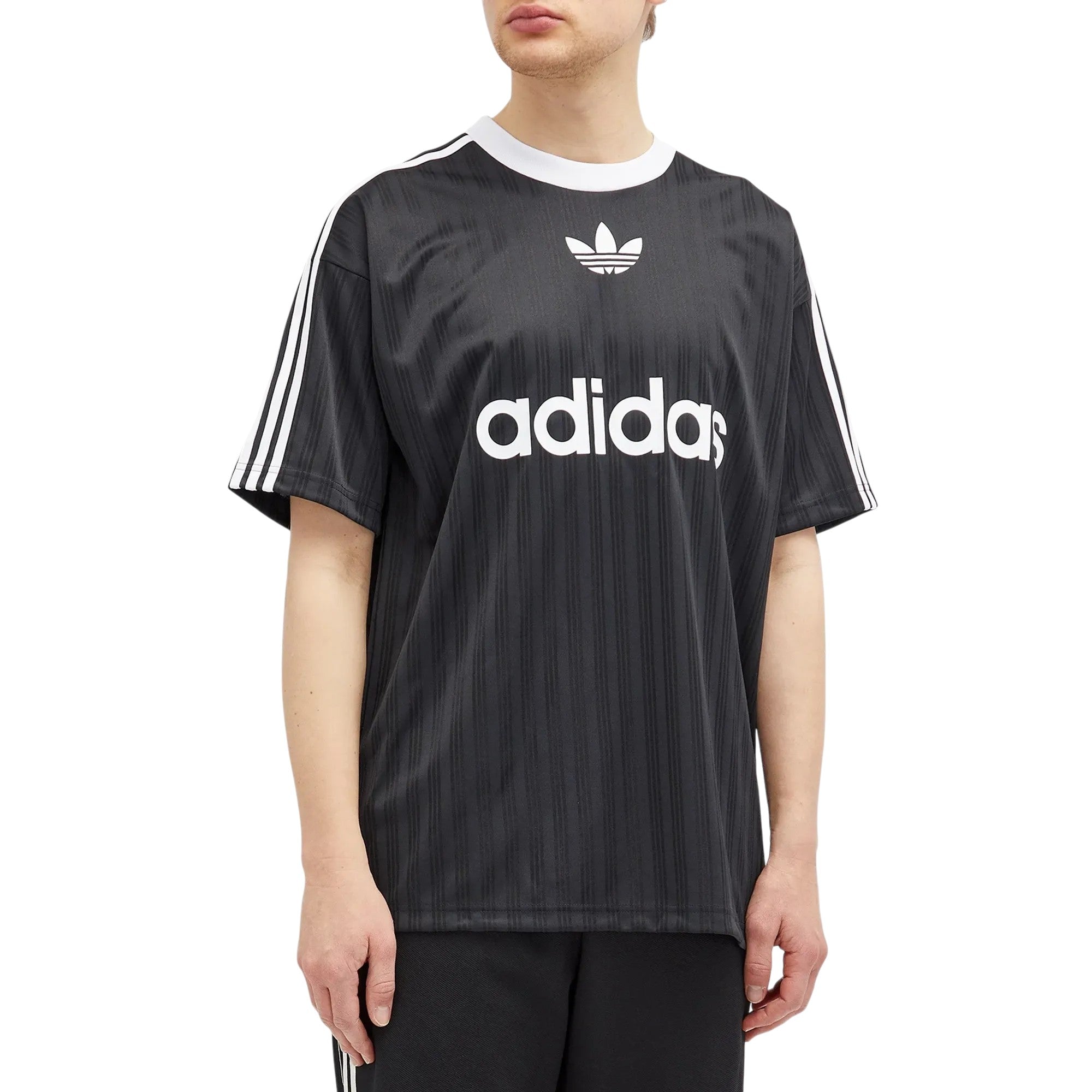 adidas Originals Adicolor Polyester Retro Football Jersey - Black