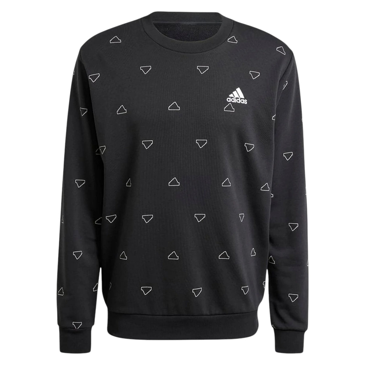 adidas Men's Monogram Graphic Crew Sweatshirt - Black