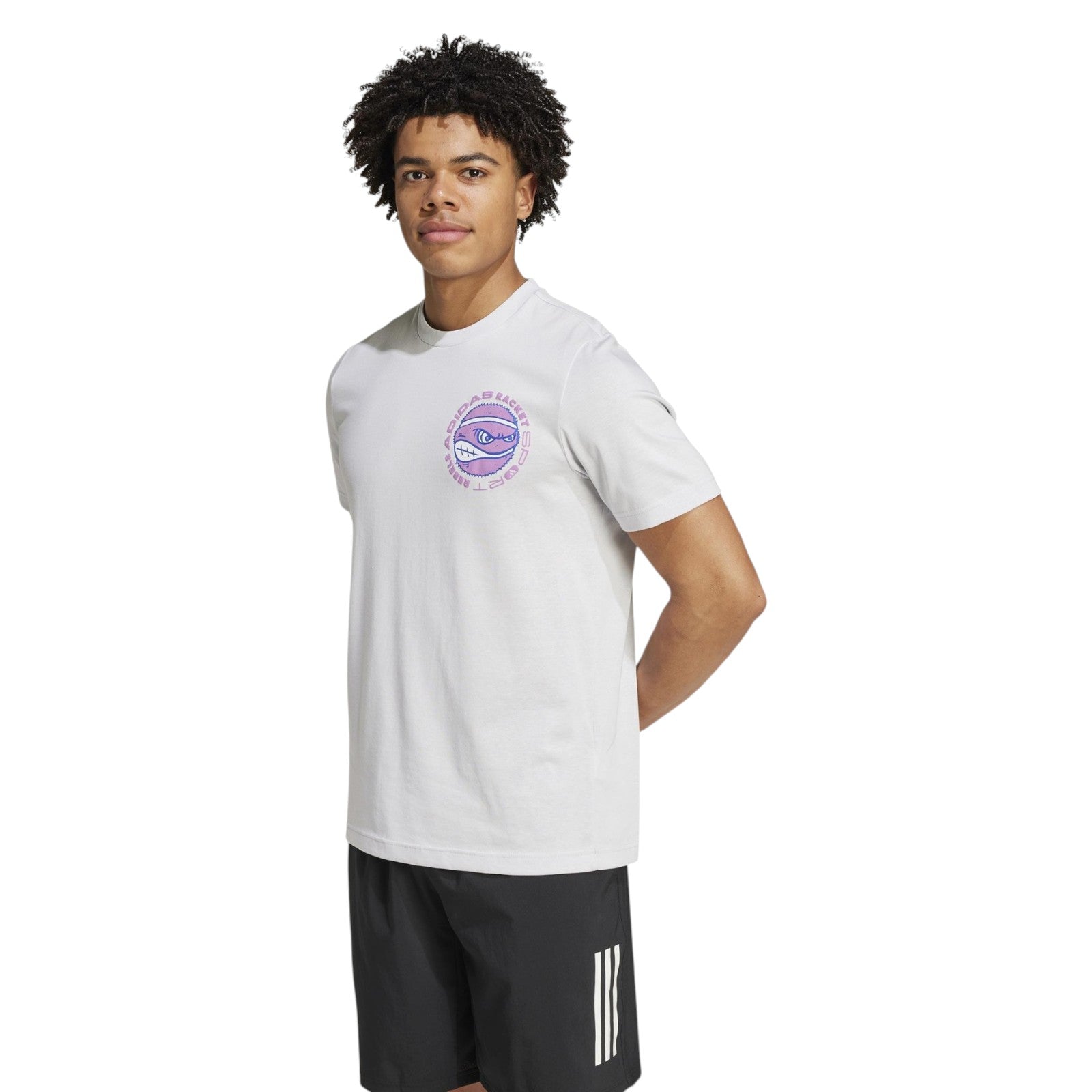 adidas Racket Sport Rebels Graphic T-Shirt - Grey