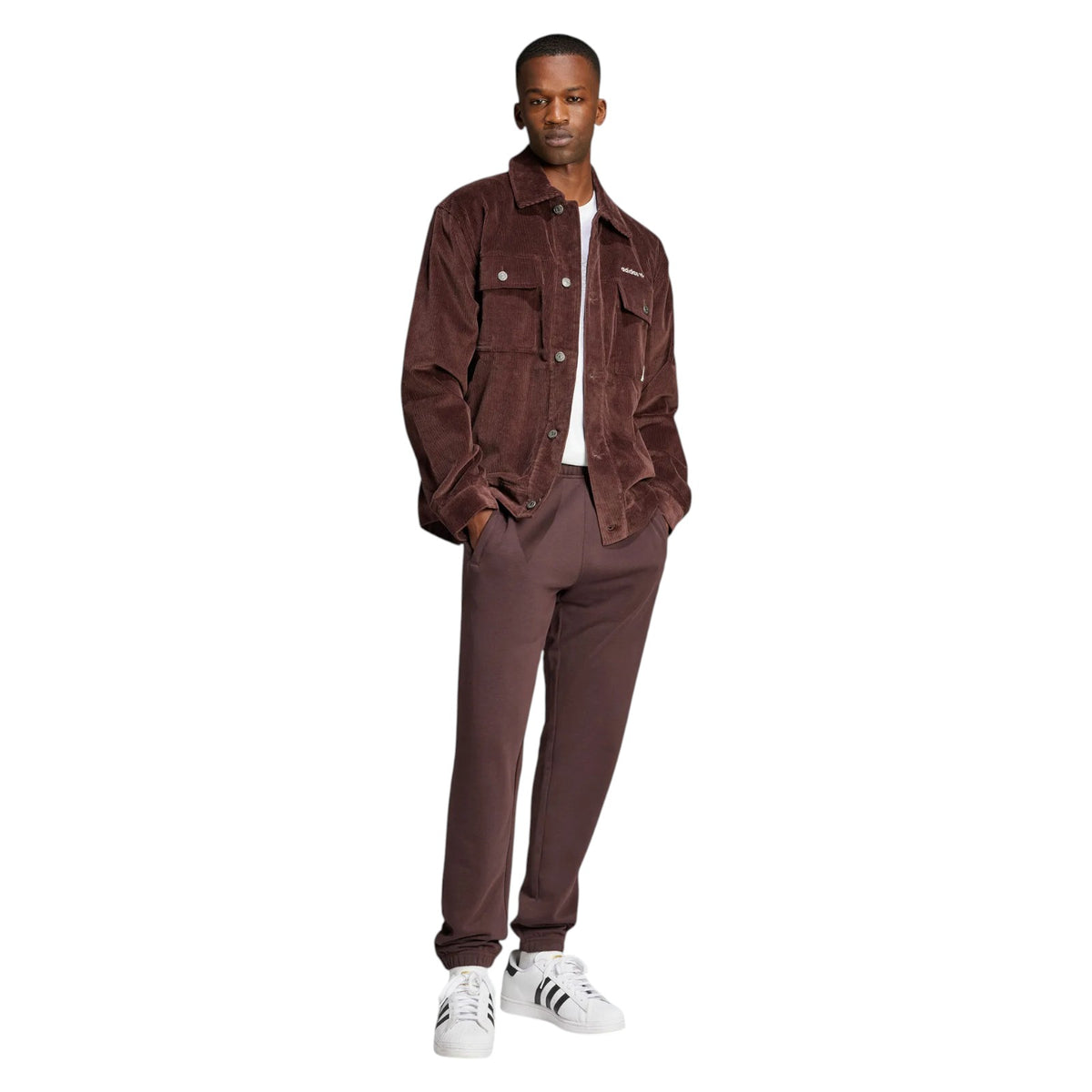 adidas Originals Men's Corduroy Coach Jacket - Brown