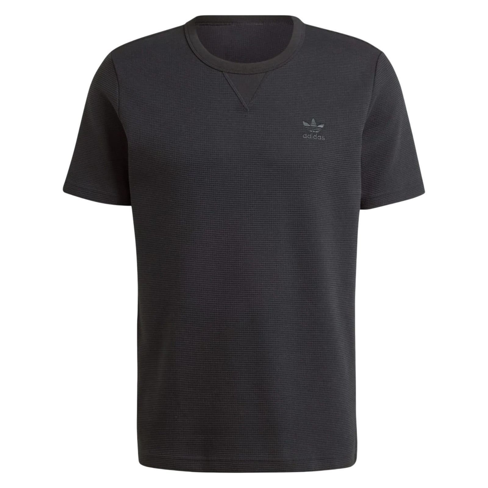 adidas Originals Trefoil Essentials Waffle T-Shirt - Black
