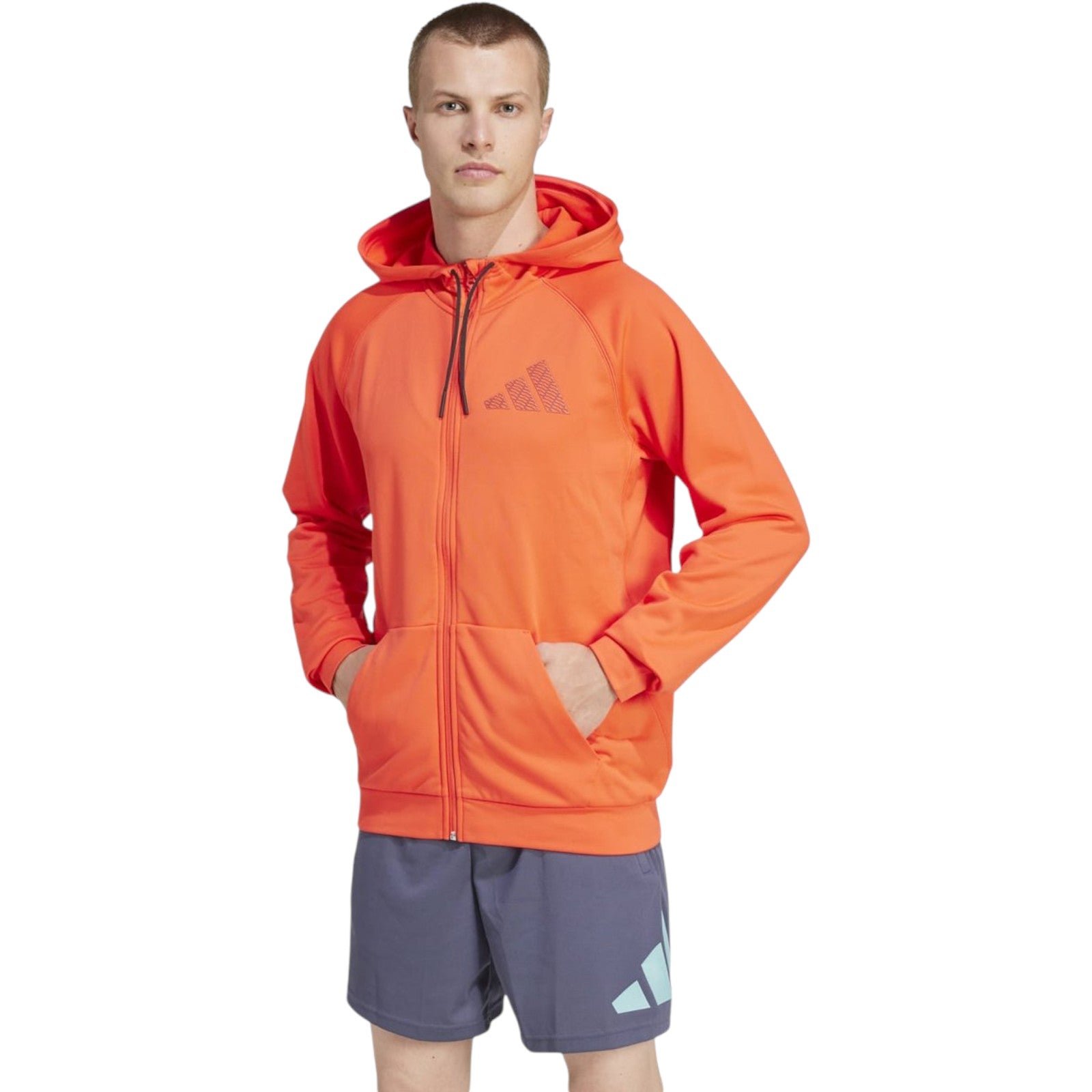 adidas Men's Game and Go Training Full-Zip Hoodie - Red