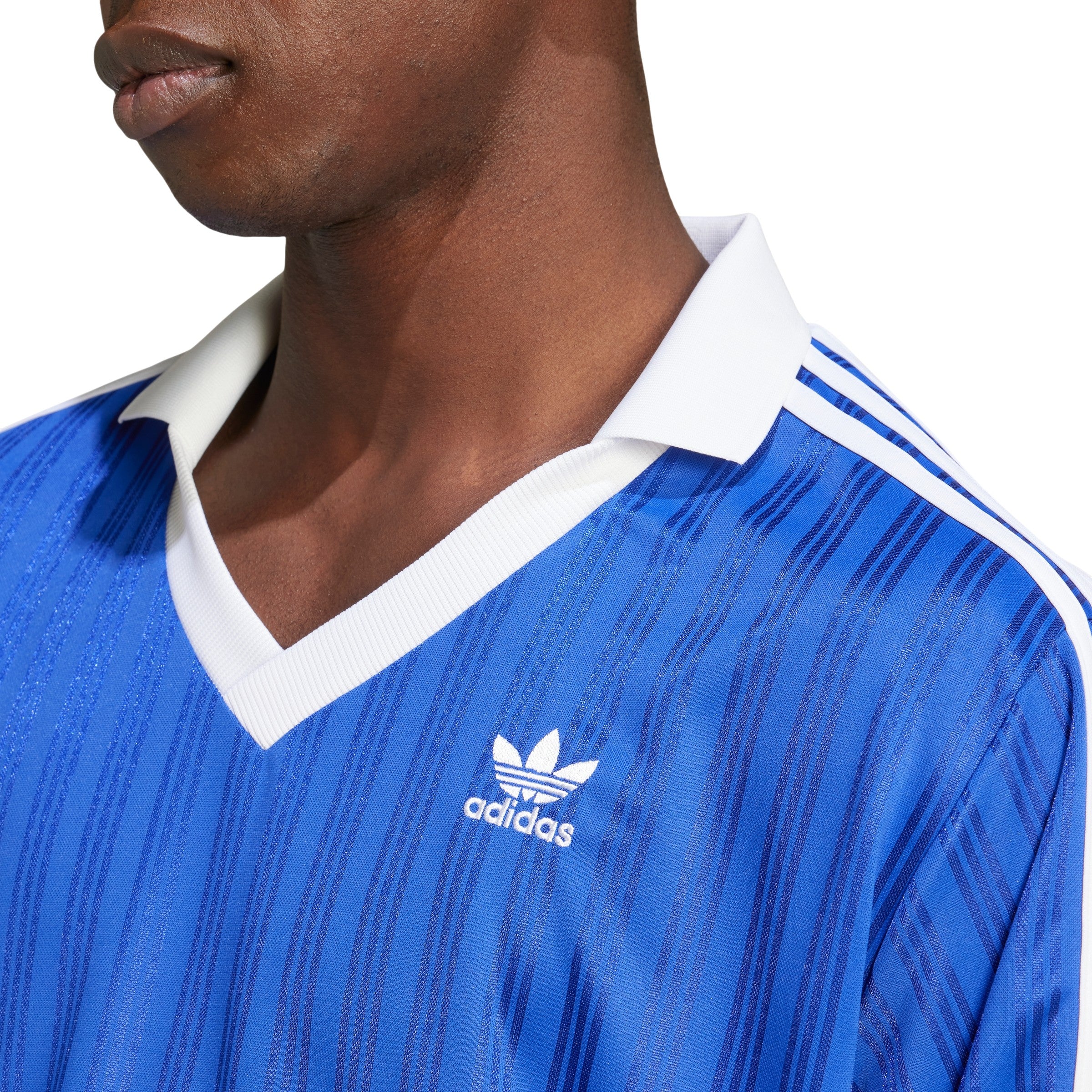 adidas Originals Adicolor Piqué Soccer Long Sleeve Tee - Semi Lucid Blue