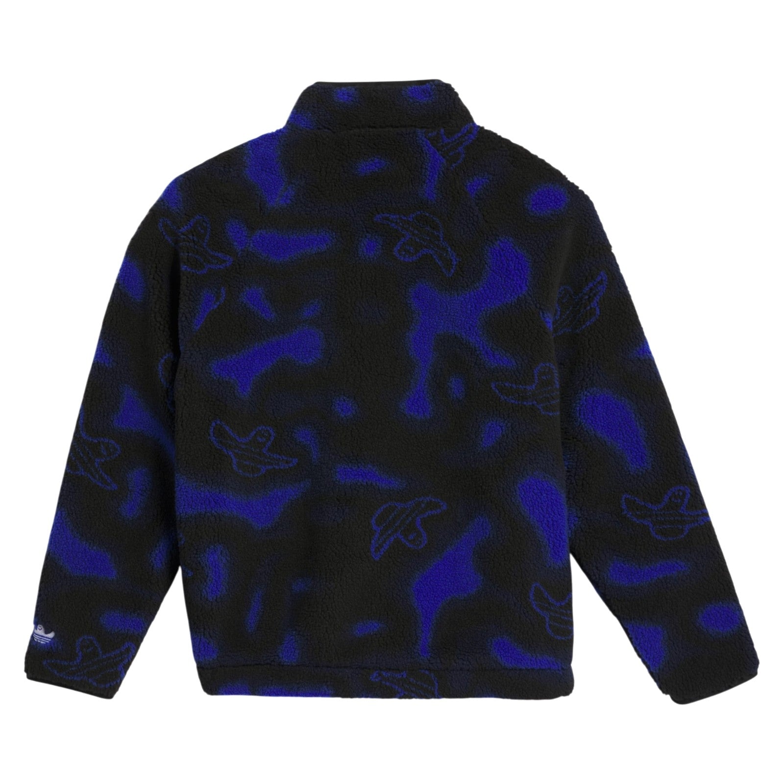 adidas Originals Men's Shmoofoil Fleece Skateboarding Jacket - Royal Blue / Black