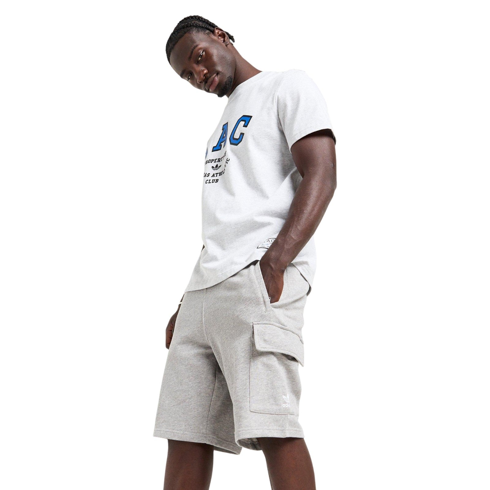 adidas Originals Men's Cargo Shorts - Medium Grey Heather