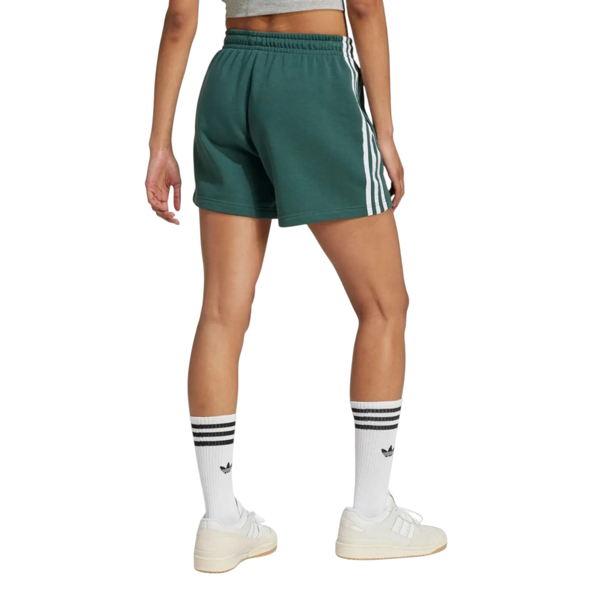 adidas Originals Women's 3-Stripes French Terry Shorts - Green