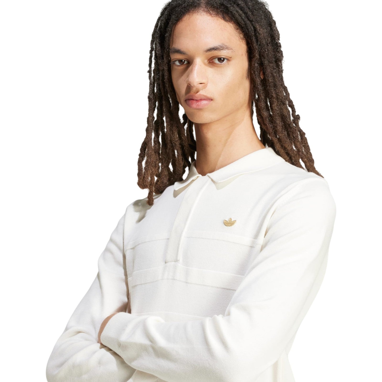 adidas Originals Long Sleeve Polo Shirt - White