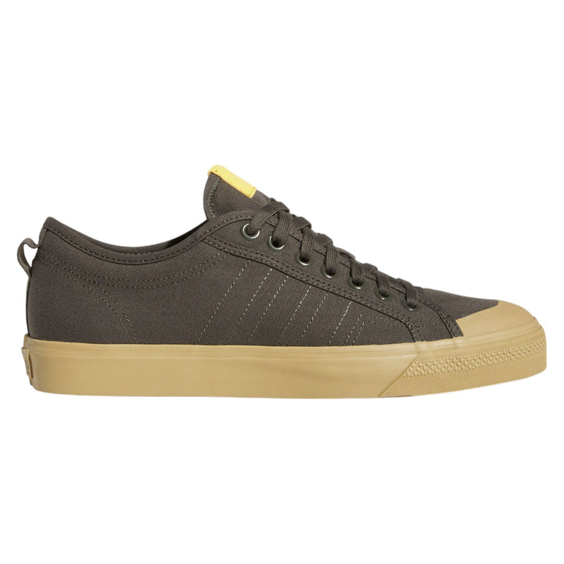 adidas Originals Nizza Skateboarding Shoes - Shadow Olive / Impact Yellow - ViaductClothing -  -  