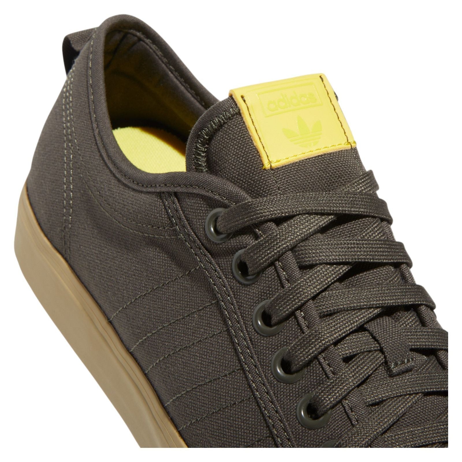 adidas Originals Nizza Skateboarding Shoes - Shadow Olive / Impact Yellow - ViaductClothing -  -  