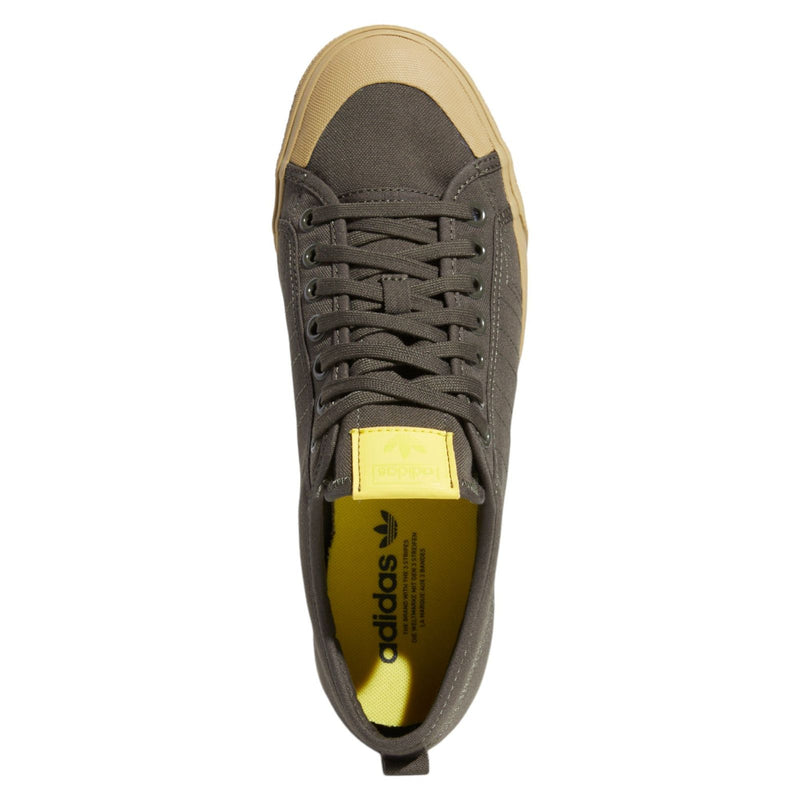 adidas Originals Nizza Skateboarding Shoes - Shadow Olive / Impact Yellow - ViaductClothing -  -  