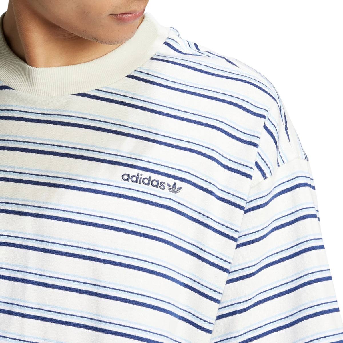 adidas Originals '80s Loose Striped Tee - White