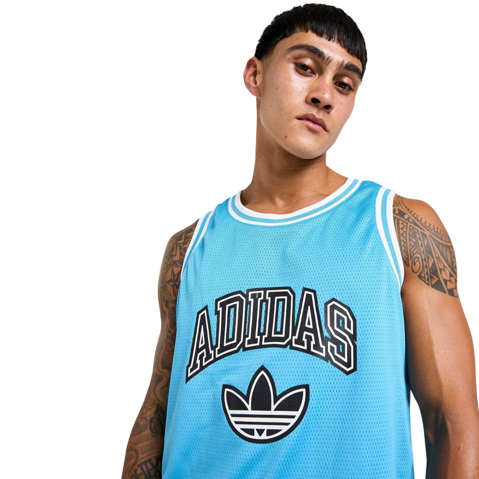 adidas Originals Men's Arch Basketball Tank Top - Blue