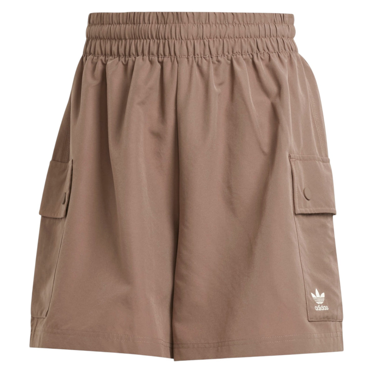 adidas Originals Women's Essentials High-Waisted Cargo Shorts - Brown