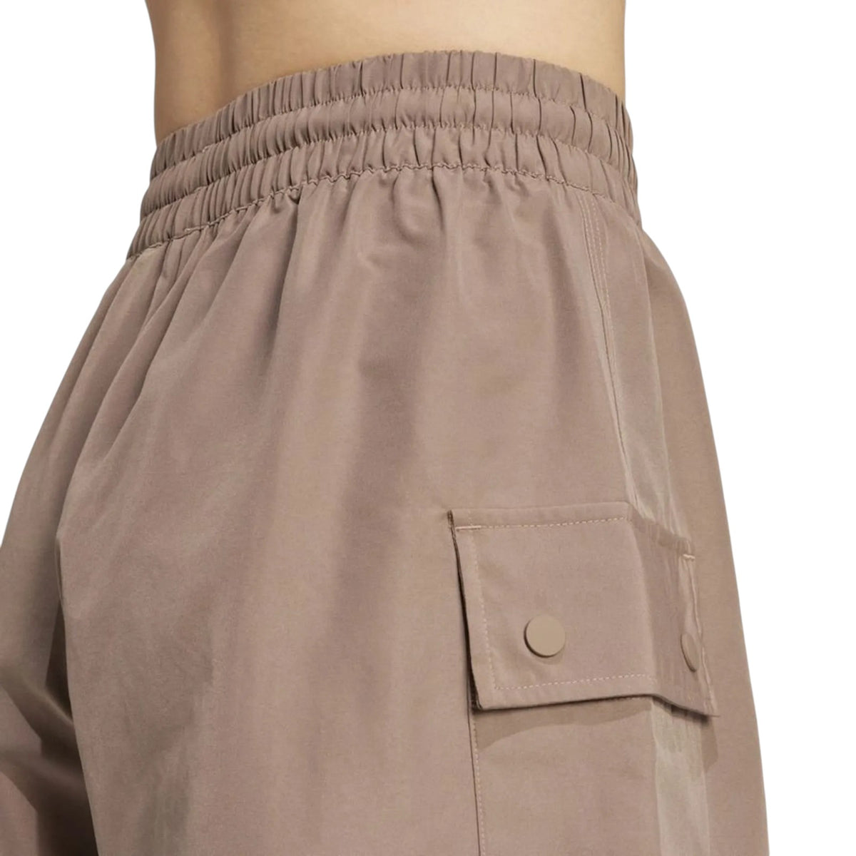 adidas Originals Women's Essentials High-Waisted Cargo Shorts - Brown