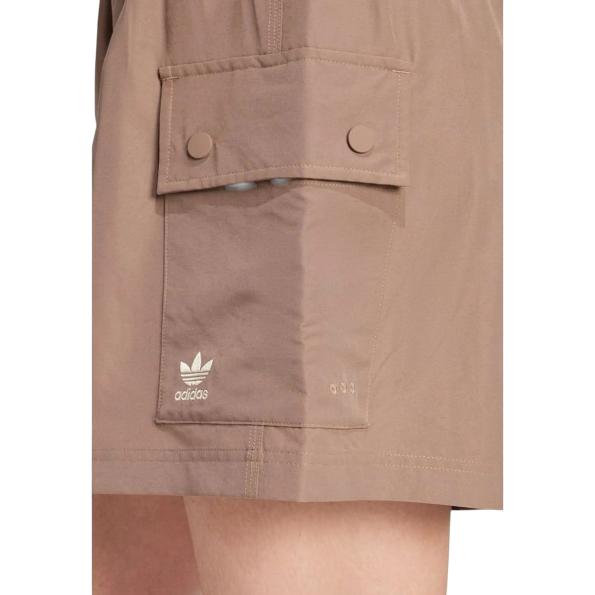 adidas Originals Women's Essentials High-Waisted Cargo Shorts - Brown