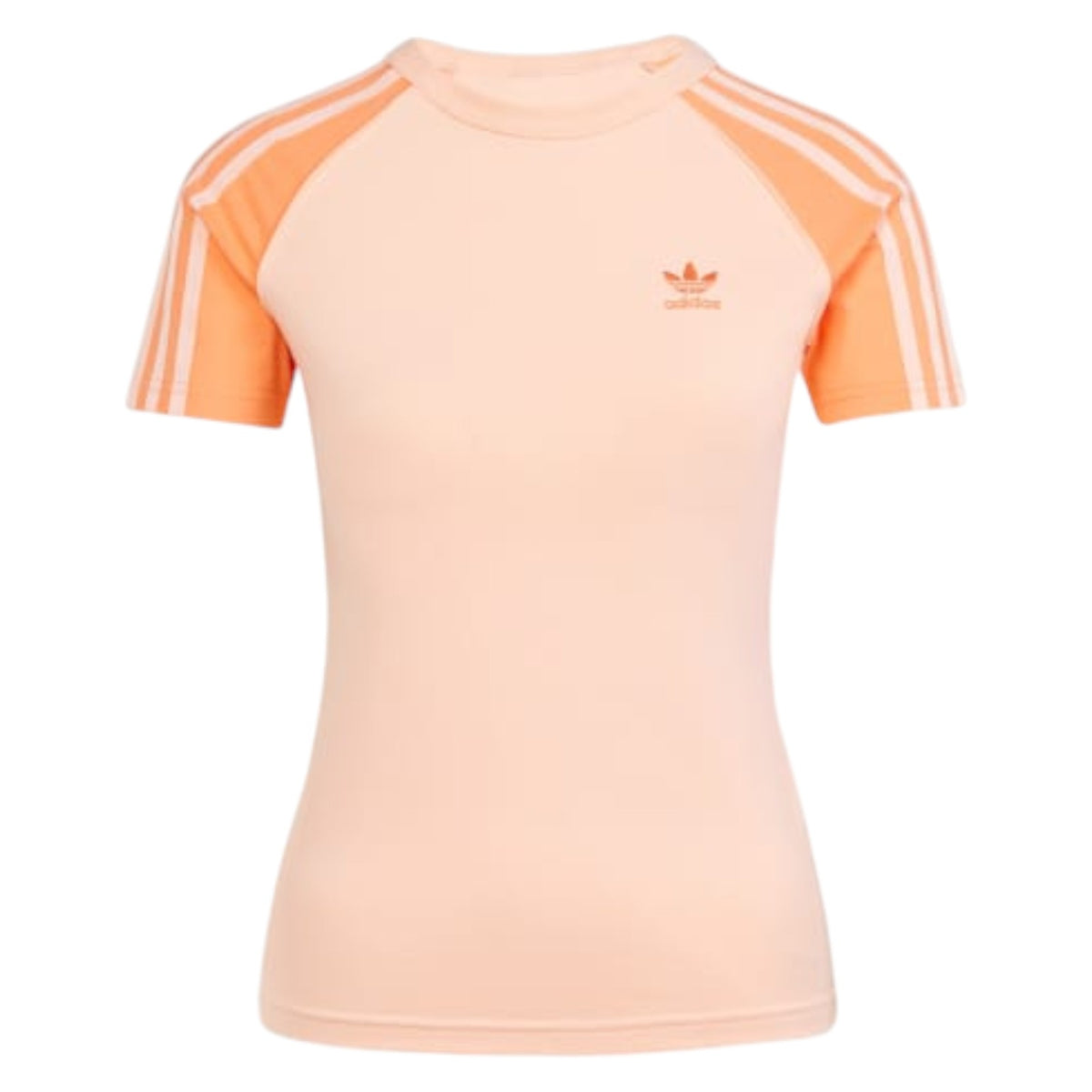 adidas Originals Women's Adicolor 3-Stripes Raglan Slim Tee - Pink