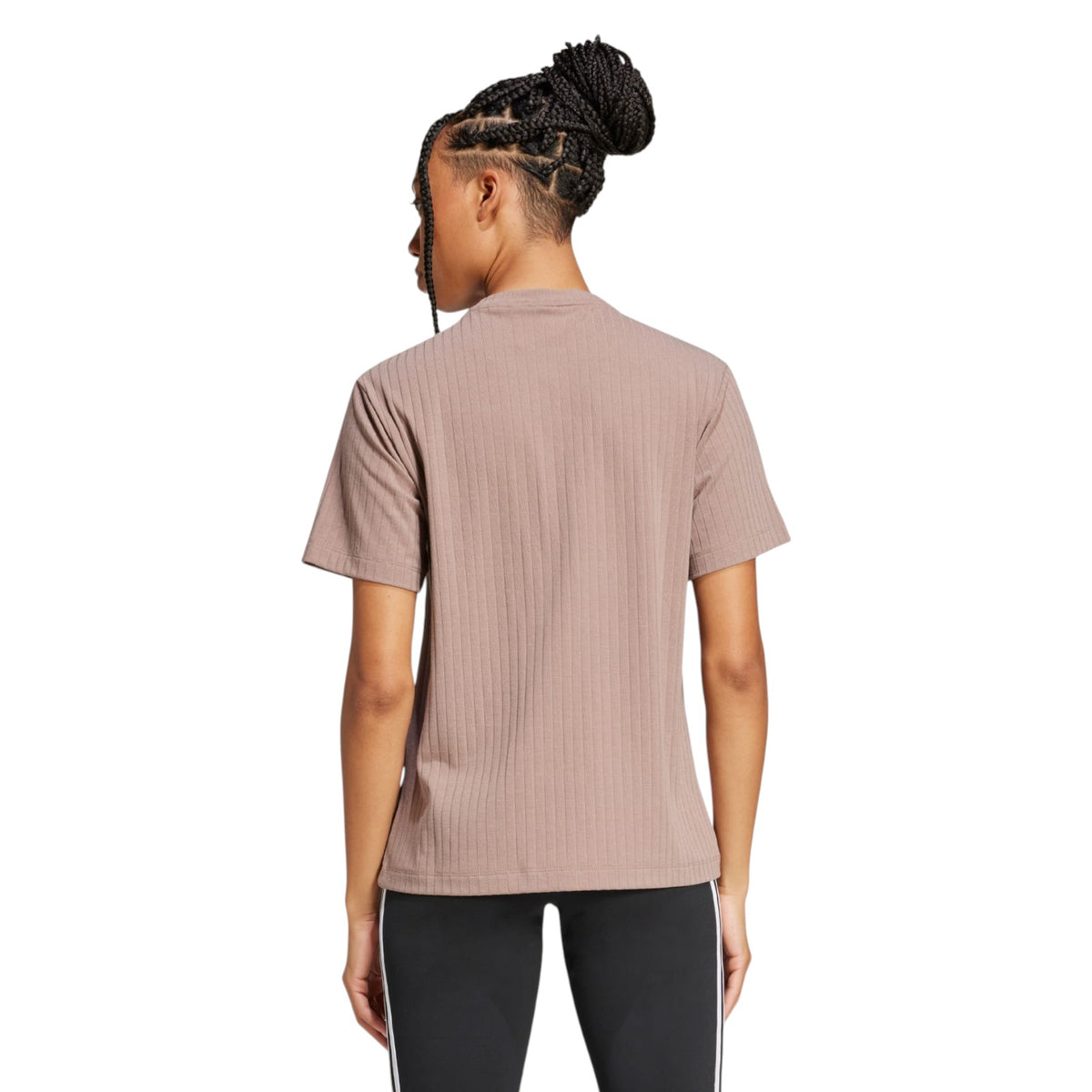 adidas Originals Women's Essentials Wide Rib Tee - Brown