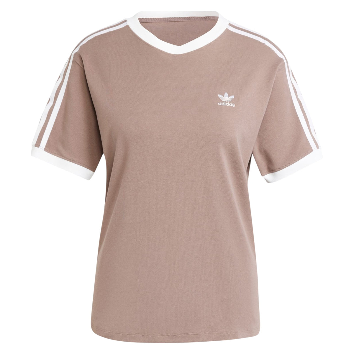 adidas Originals Women's 3-Stripes T-Shirt - Brown