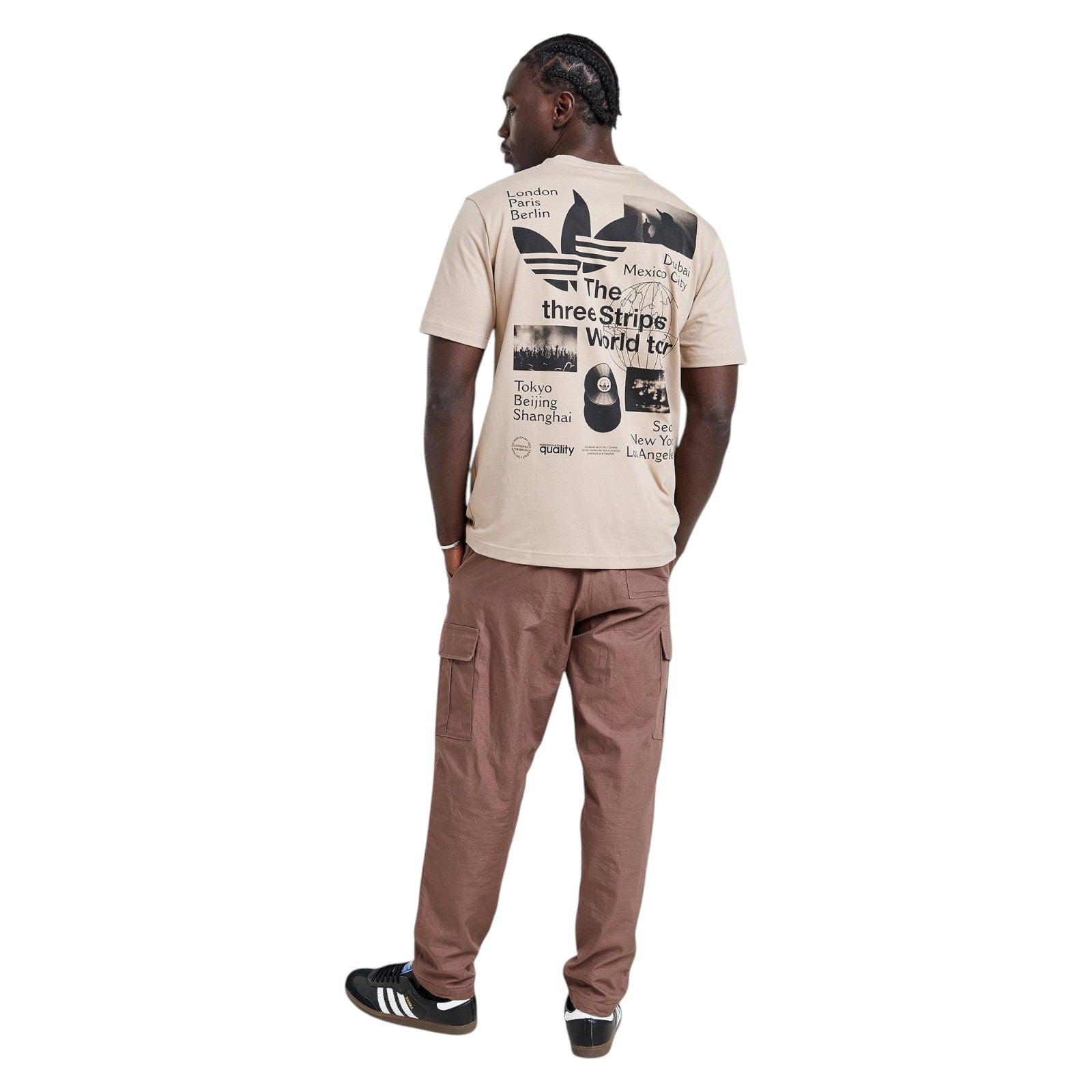 adidas Originals Men's Graphic Cotton T-Shirt - Trace Khaki