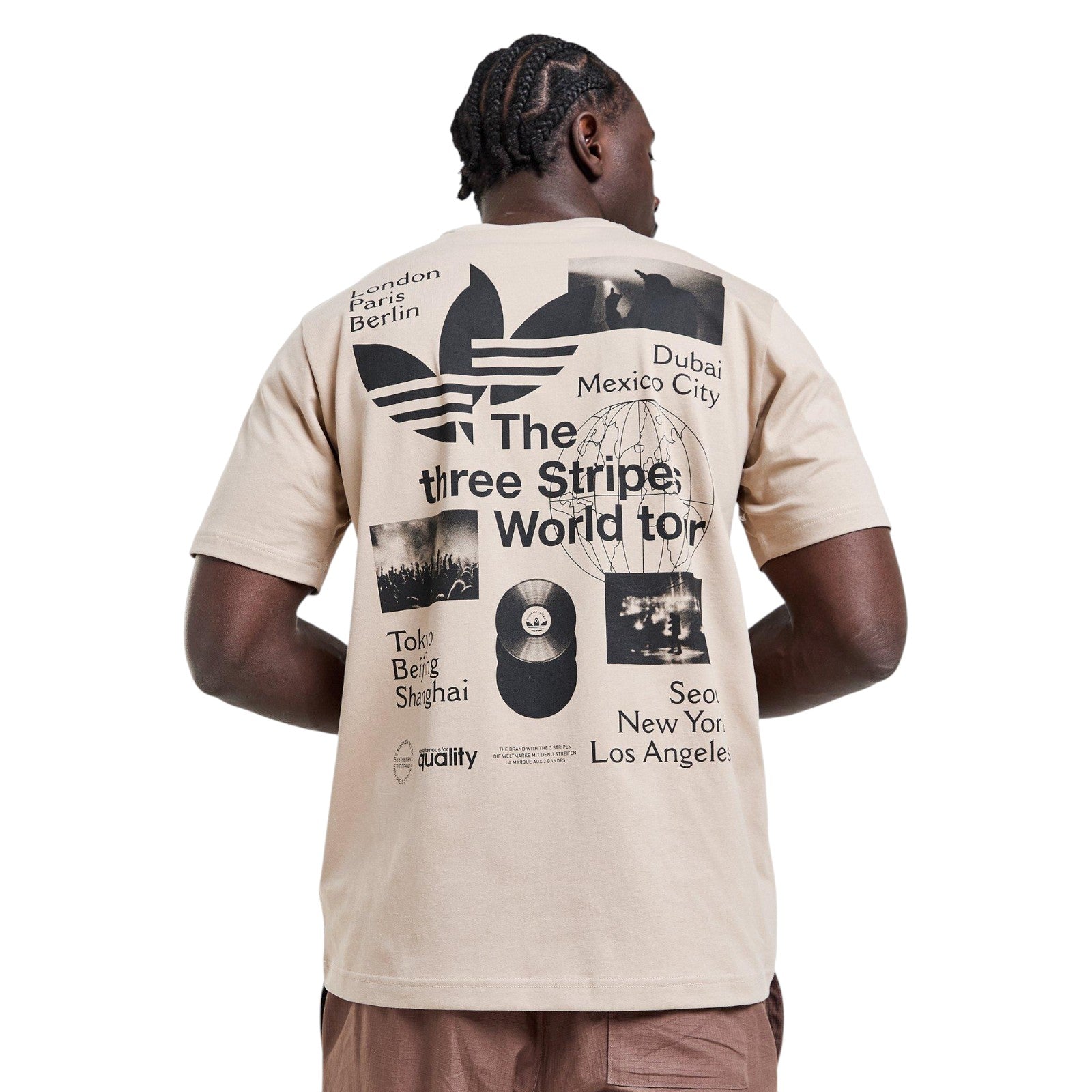 adidas Originals Men's Graphic Cotton T-Shirt - Trace Khaki