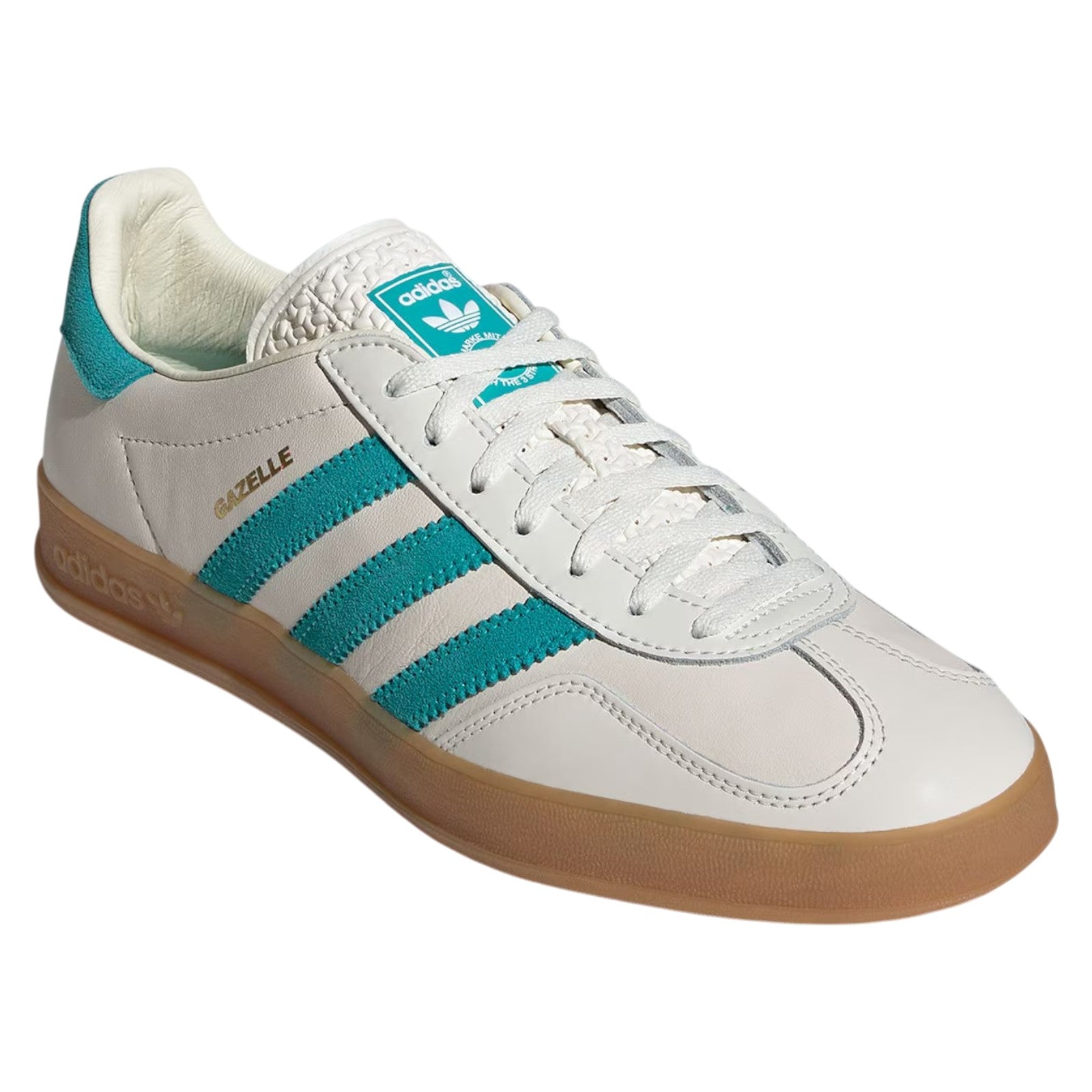 adidas Originals Gazelle Indoor Shoes - Chalk White / Turquoise