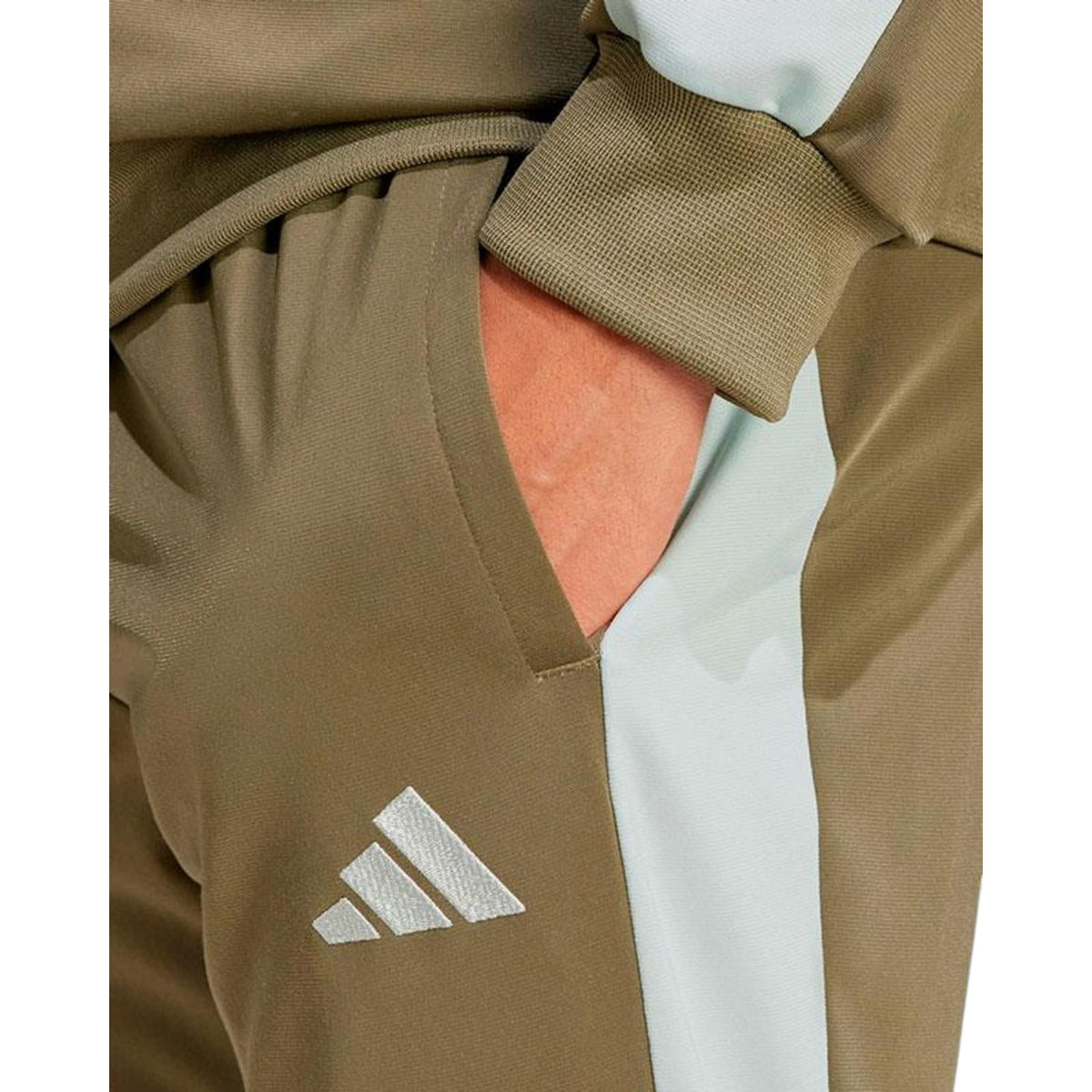 adidas Men's Colourblock Tracksuit - Olive Strata