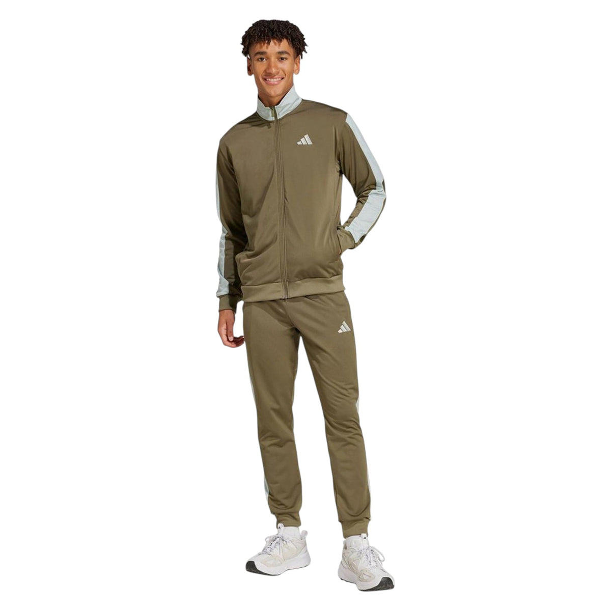 adidas Men's Colourblock Tracksuit - Olive Strata