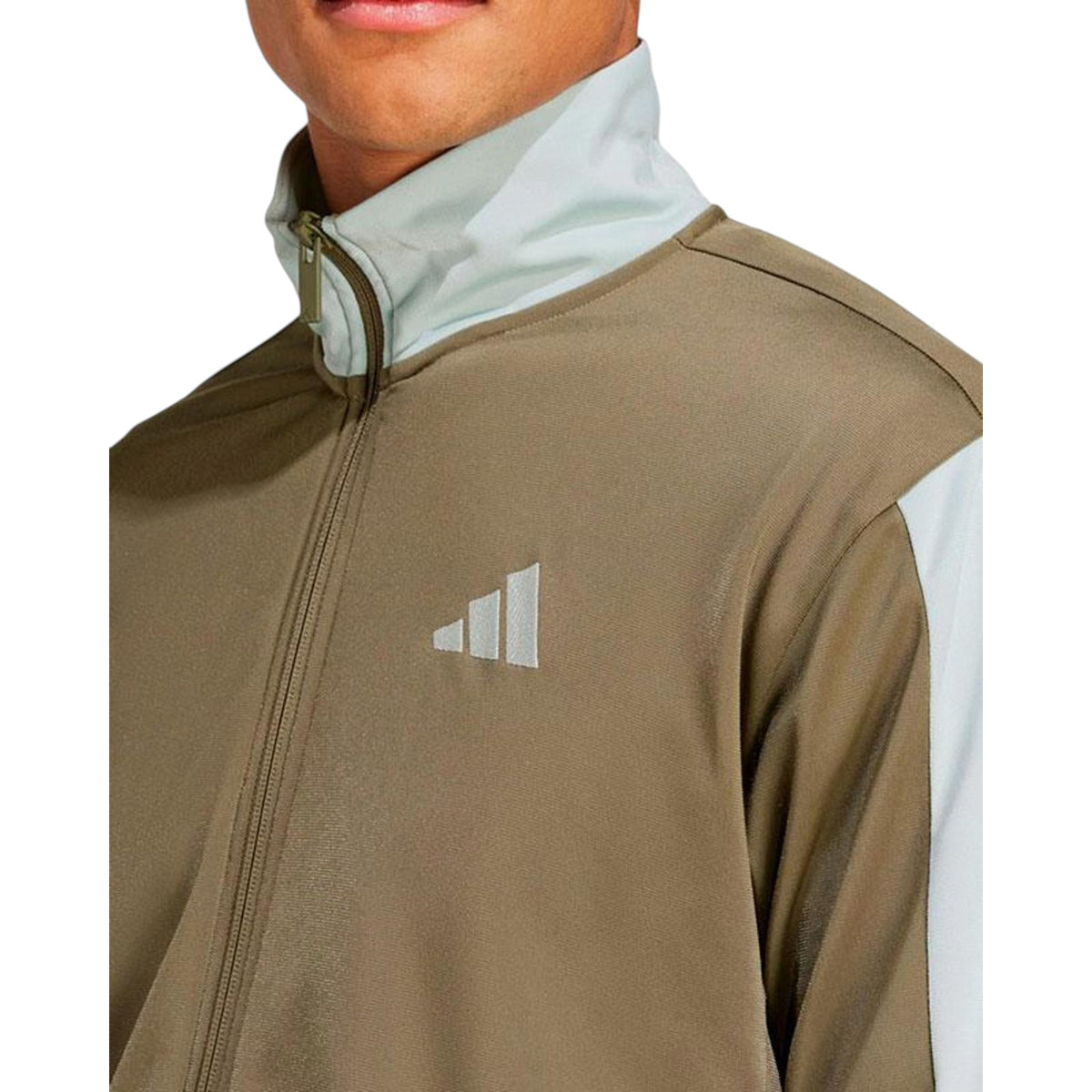 adidas Men's Colourblock Tracksuit - Olive Strata
