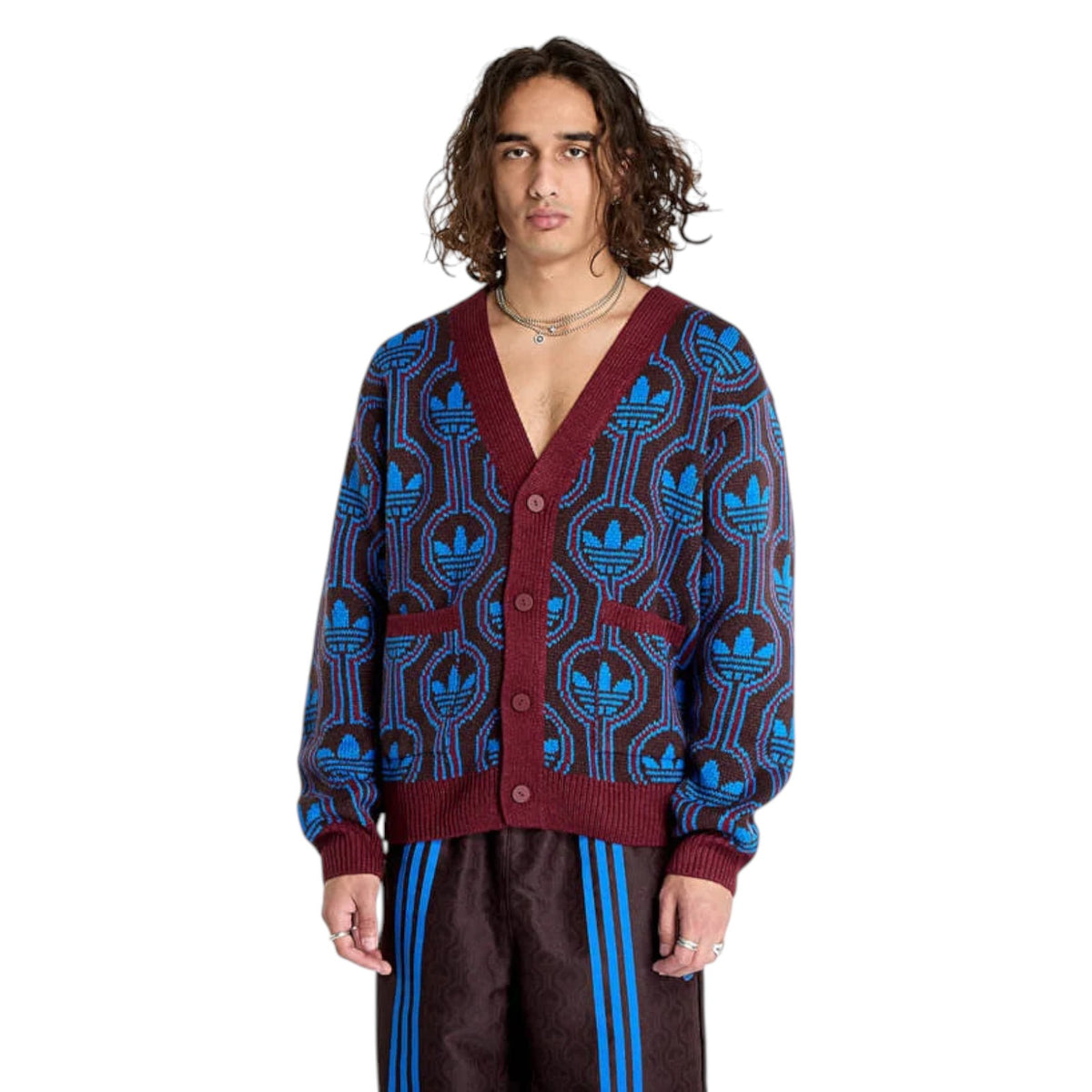 adidas Originals 70s Trefoil Cardigan - Red
