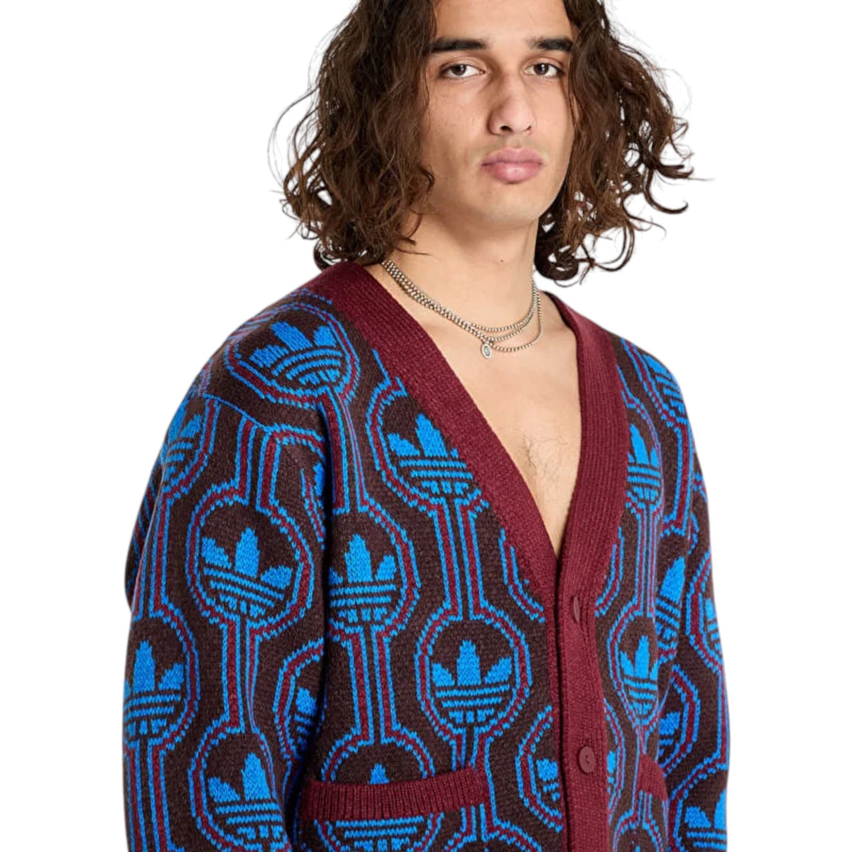 adidas Originals 70s Trefoil Cardigan - Red