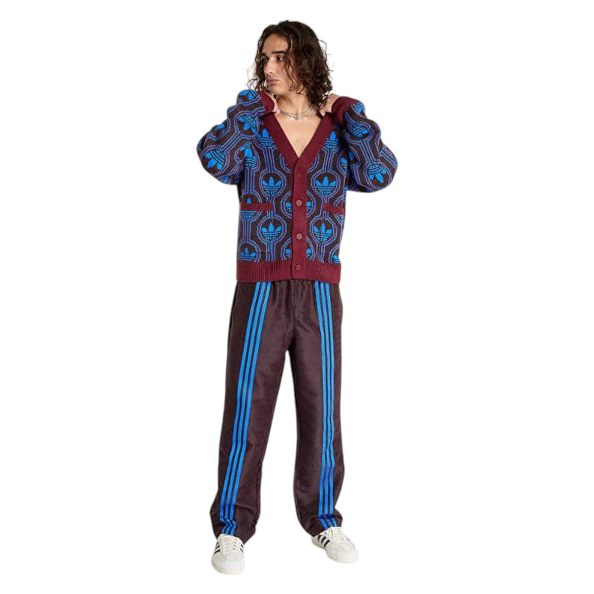 adidas Originals 70s Trefoil Cardigan - Red