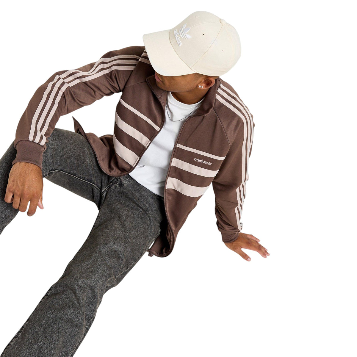 adidas Originals Men's First Track Top - Brown