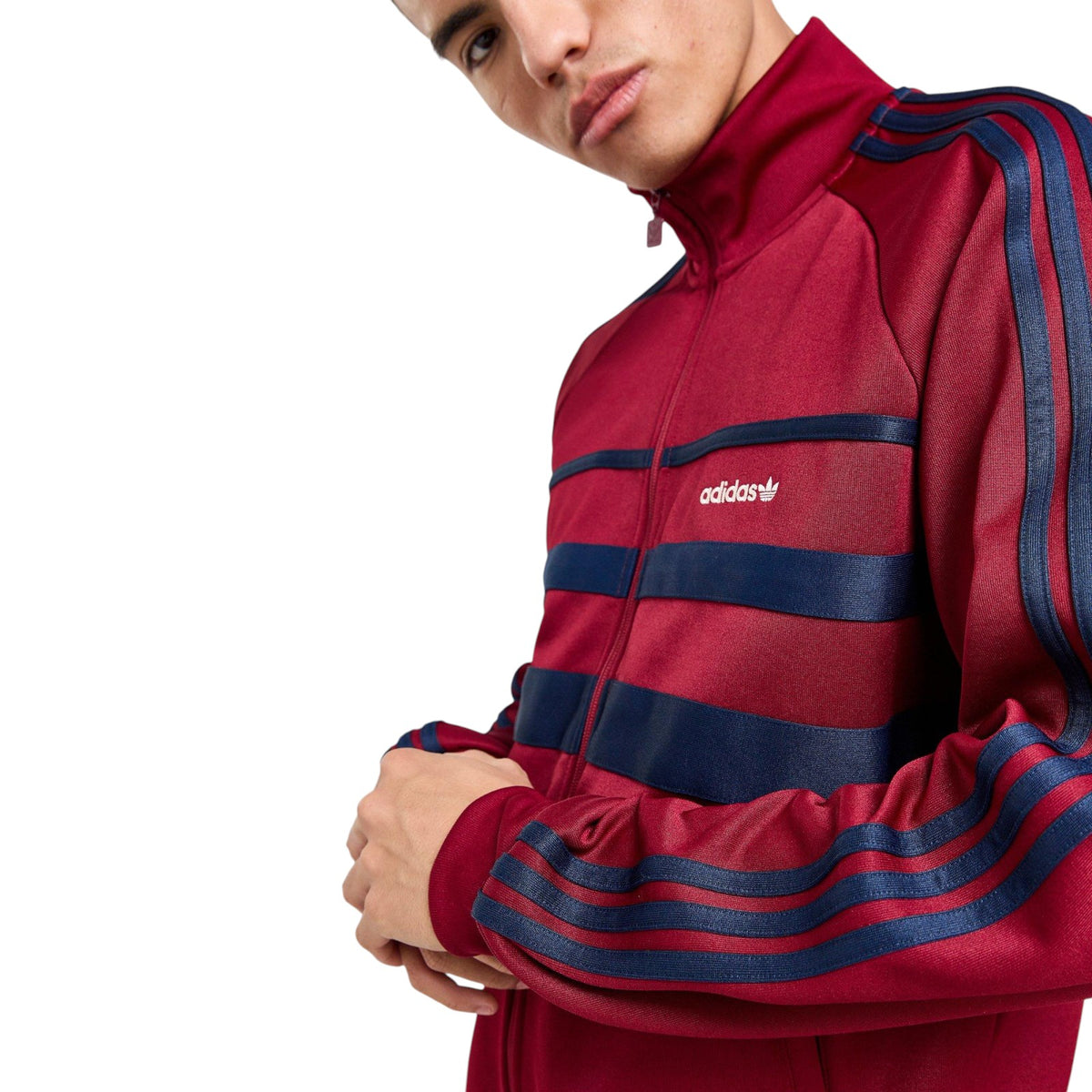 adidas Originals Men's First Track Top - Burgundy